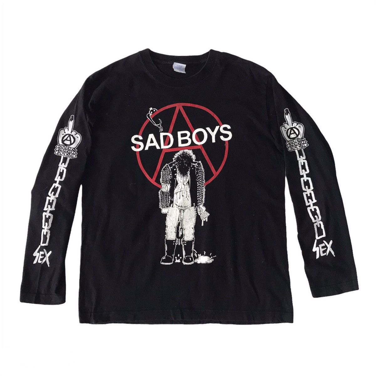 Sad Boys 💥Steals💥Rare Sad Boys Printed Sex Long Sleeve Tee Size US M / EU 48-50 / 2 - 1 Thumbnail