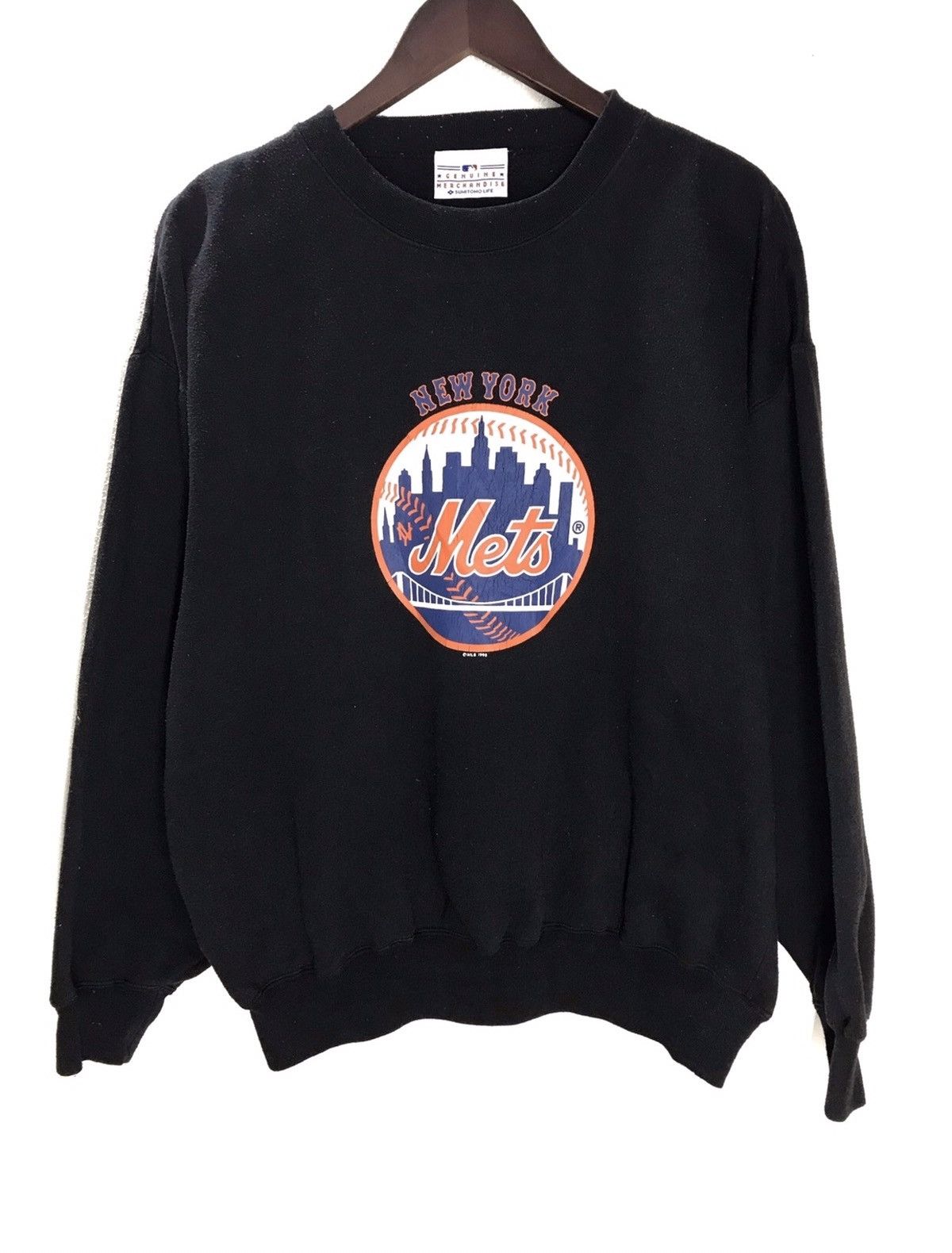MLB × Vintage Vintage 90’s MLB NEW YORK Baseball Team Sweatshirt Size US L / EU 52-54 / 3 - 1 Thumbnail
