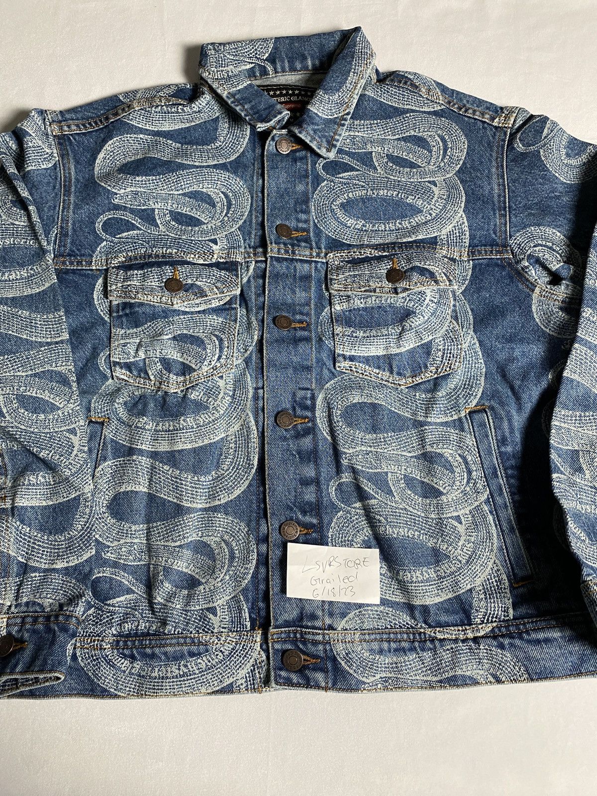 Supreme 2021 SS Supreme HYSTERIC GLAMOUR Snake Denim Trucker Jacket