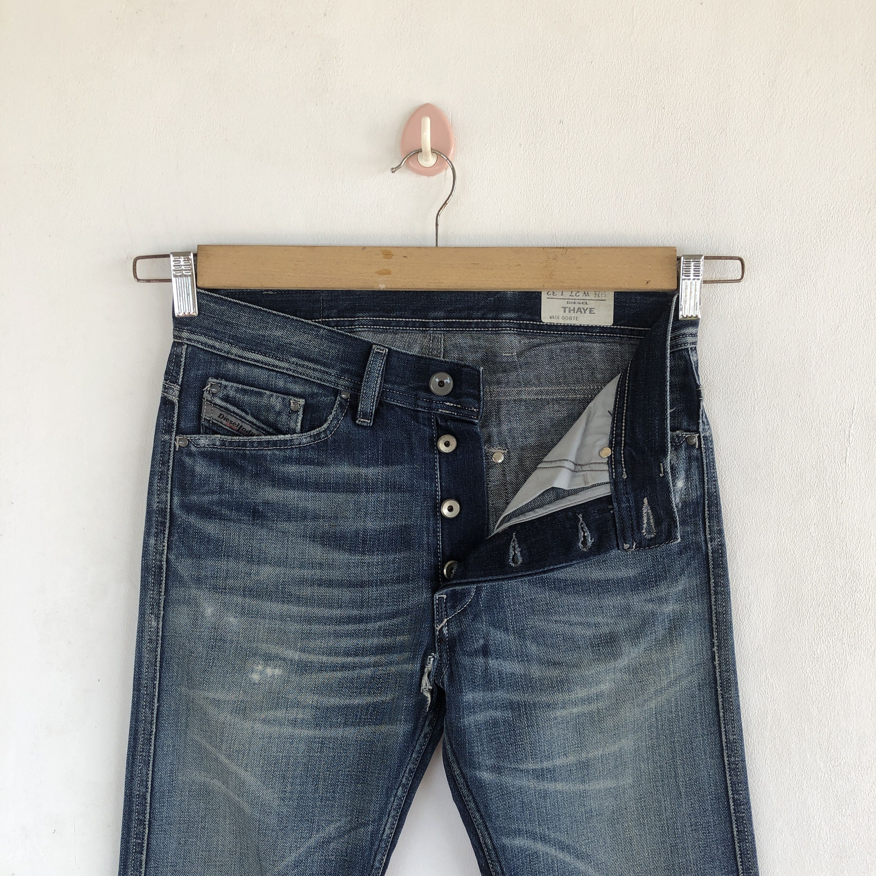 Diesel Vintage Diesel Distressed Faded Jeans Light Wash Denim Size 28" / US 6 / IT 42 - 8 Thumbnail