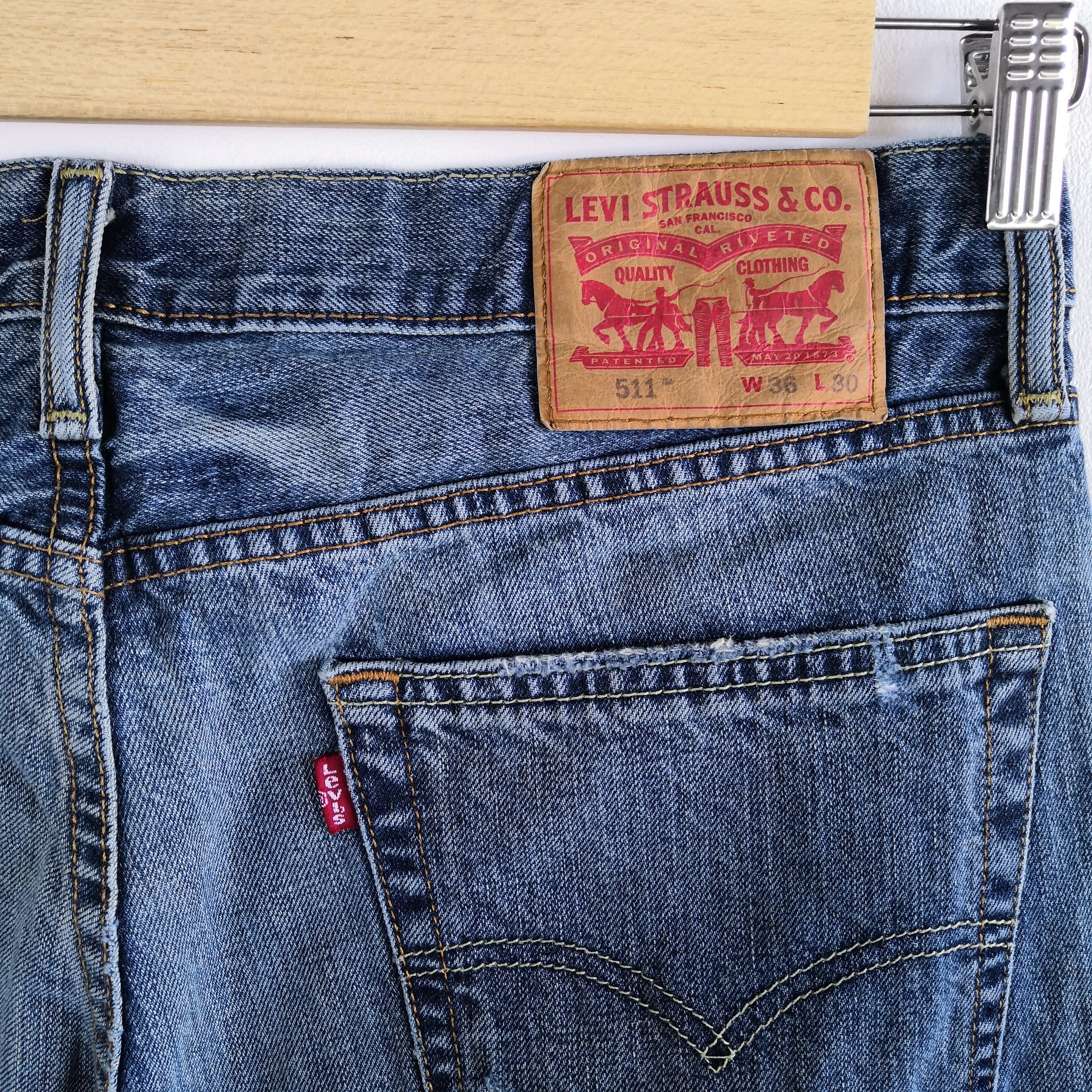 Levi's Vintage Levis Ripped Jeans Distressed Levi's 511 Denim Size US 34 / EU 50 - 9 Thumbnail