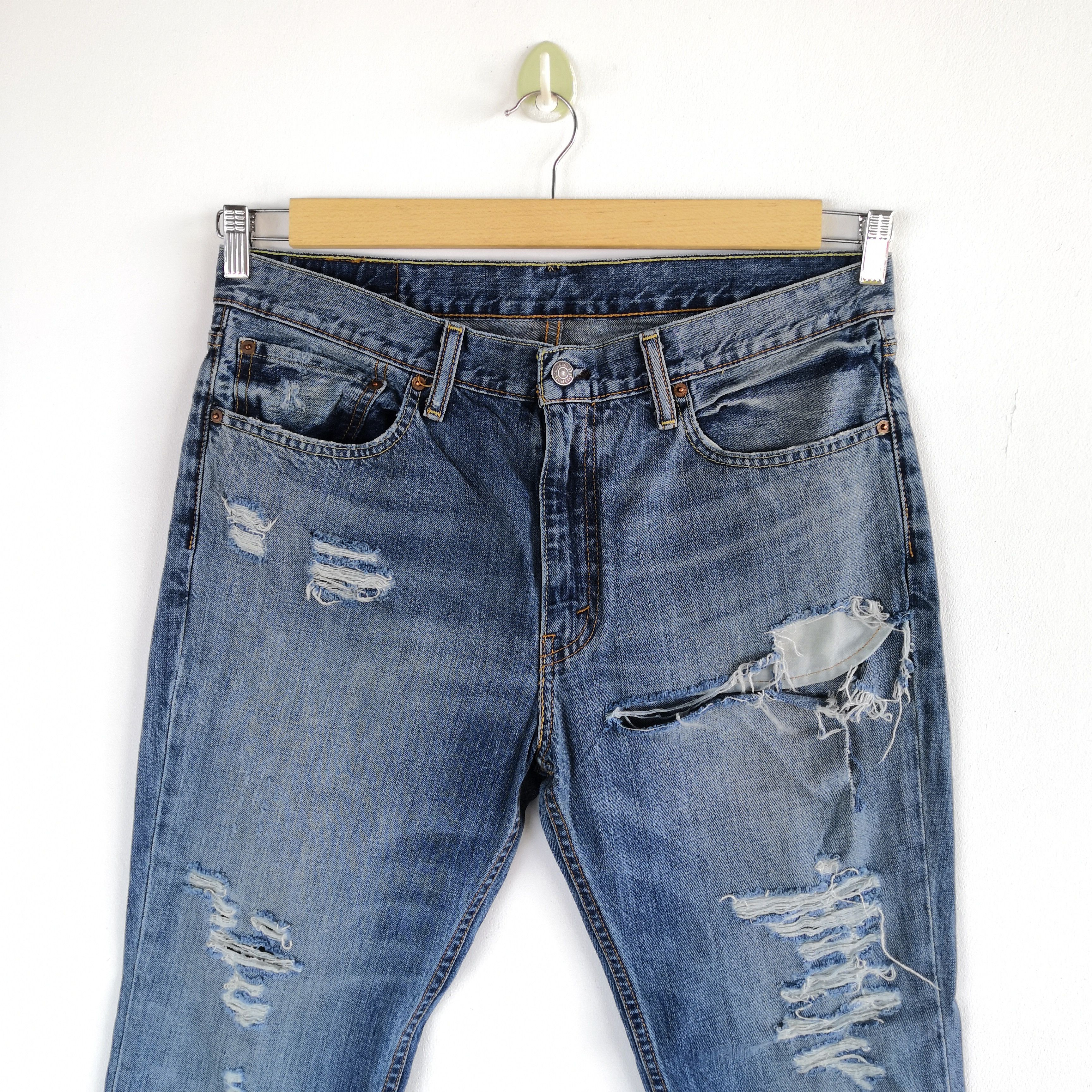 Levi's Vintage Levis Ripped Jeans Distressed Levi's 511 Denim Size US 34 / EU 50 - 6 Thumbnail