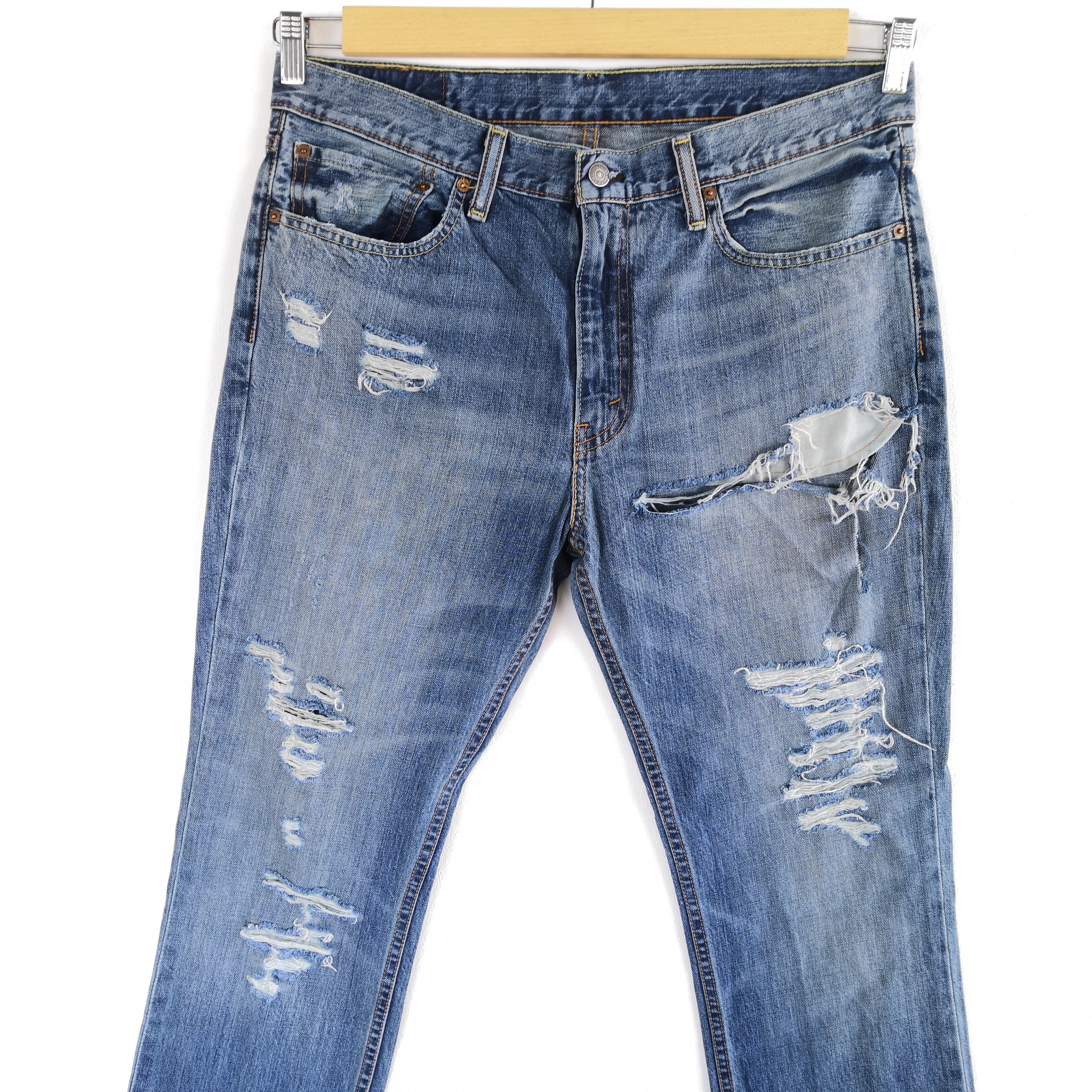 Levi's Vintage Levis Ripped Jeans Distressed Levi's 511 Denim Size US 34 / EU 50 - 3 Thumbnail