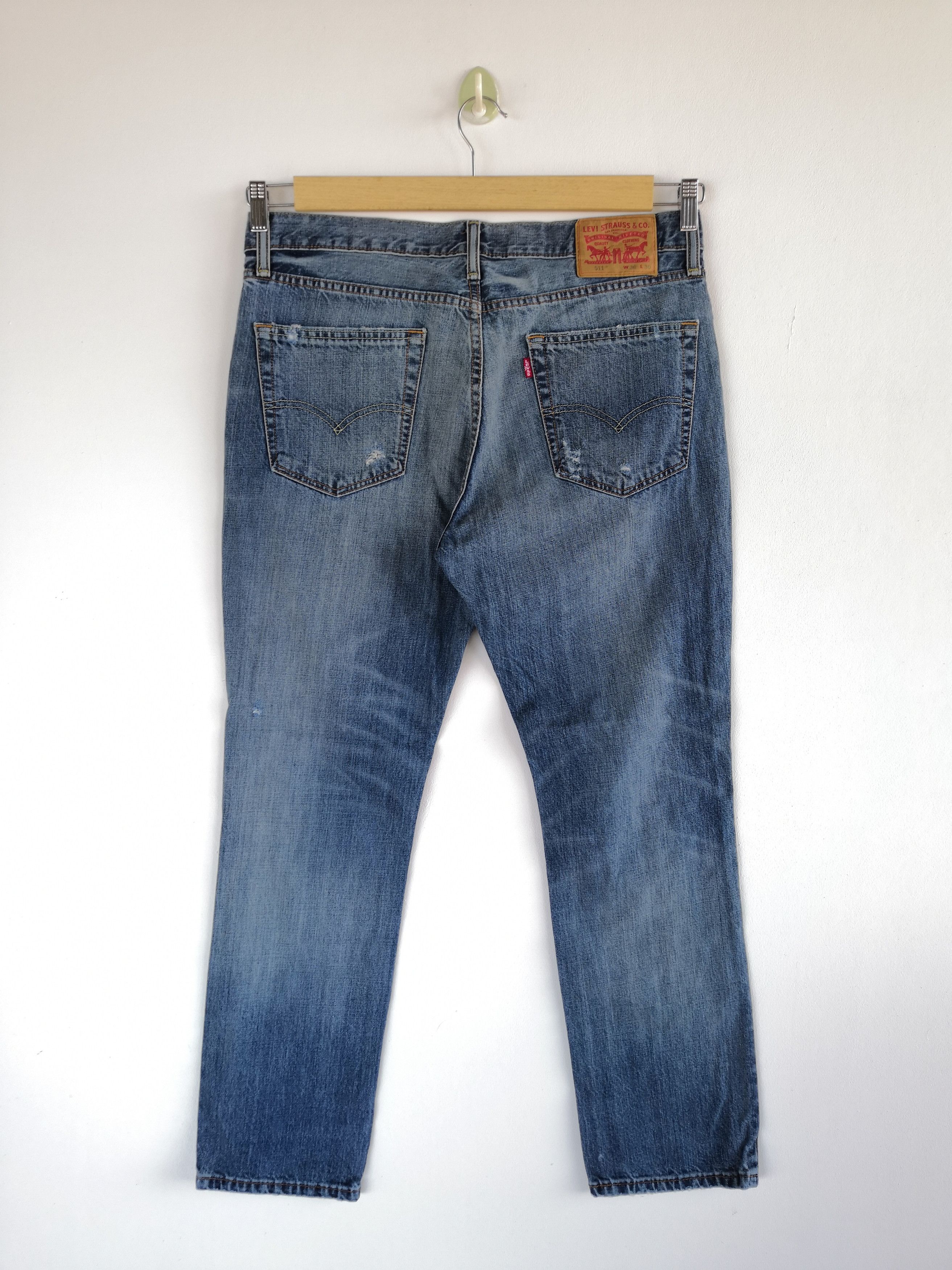Levi's Vintage Levis Ripped Jeans Distressed Levi's 511 Denim Size US 34 / EU 50 - 2 Thumbnail