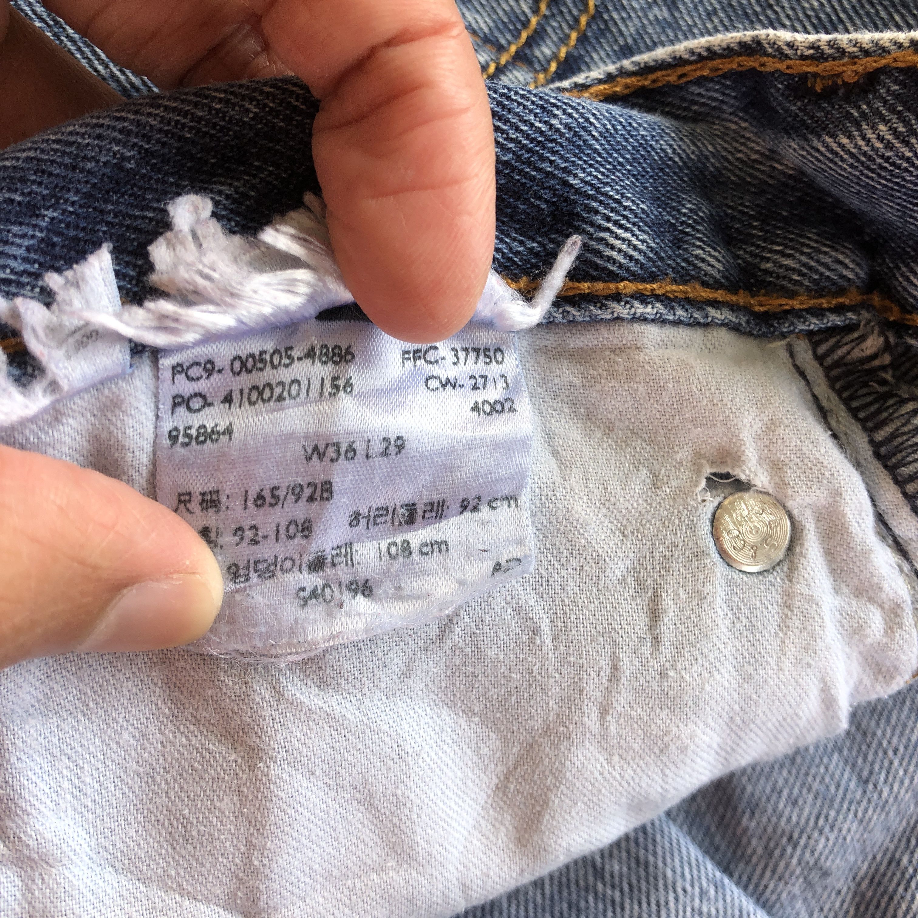 Levi's Vintage Levis 505 Stone Wash Jeans Levi's Sun Faded Denim Size US 34 / EU 50 - 11 Thumbnail