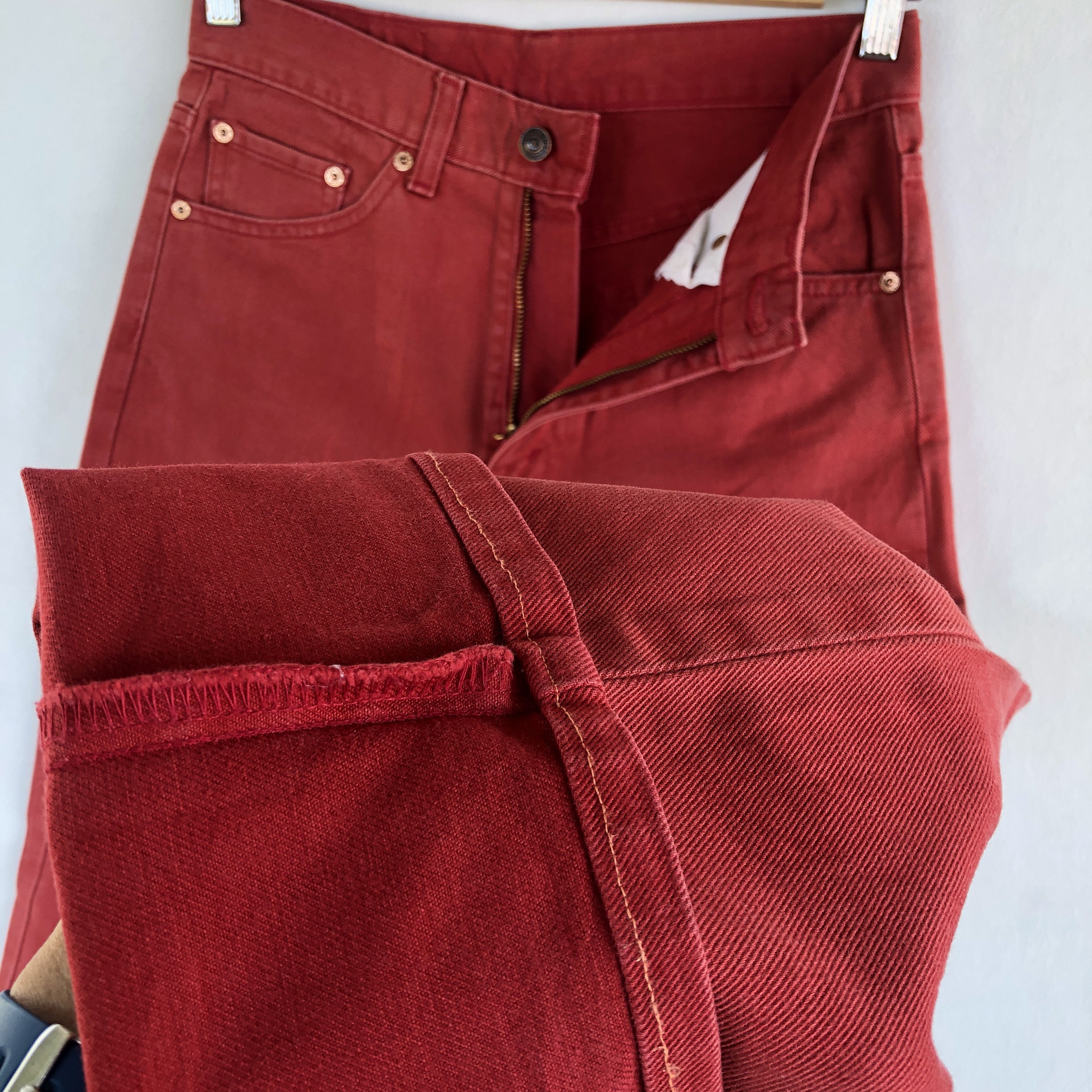 Levi's Vintage Levis 517 Flare Jeans Levi's 517 Faded Red Denim Size 28" / US 6 / IT 42 - 10 Thumbnail