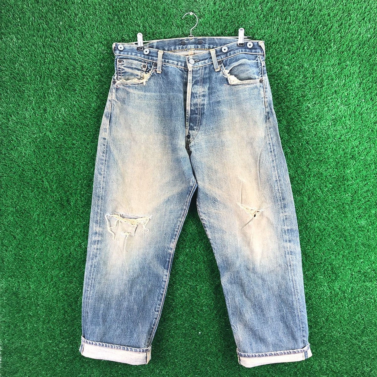 Evisu Vintage Evis Denim Pants Selvedge Suspender Button Size US 34 / EU 50 - 1 Thumbnail