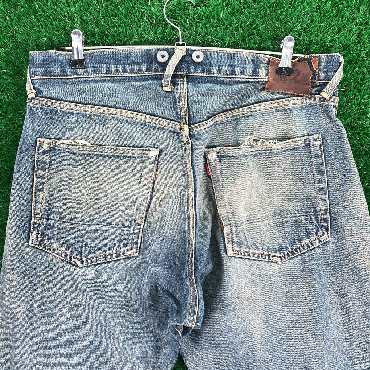 Evisu Vintage Evis Denim Pants Selvedge Suspender Button Size US 34 / EU 50 - 4 Thumbnail