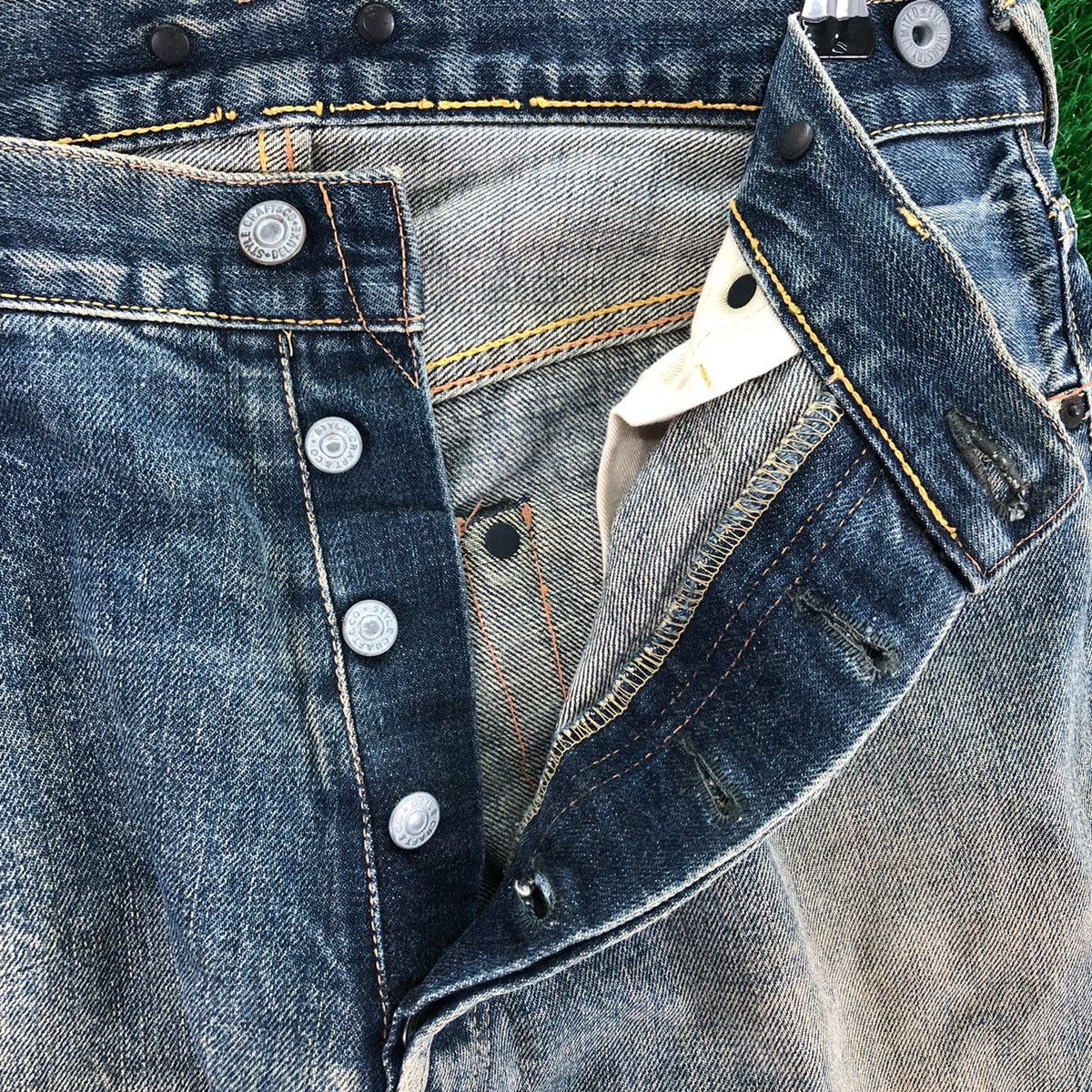 Evisu Vintage Evis Denim Pants Selvedge Suspender Button Size US 34 / EU 50 - 8 Thumbnail