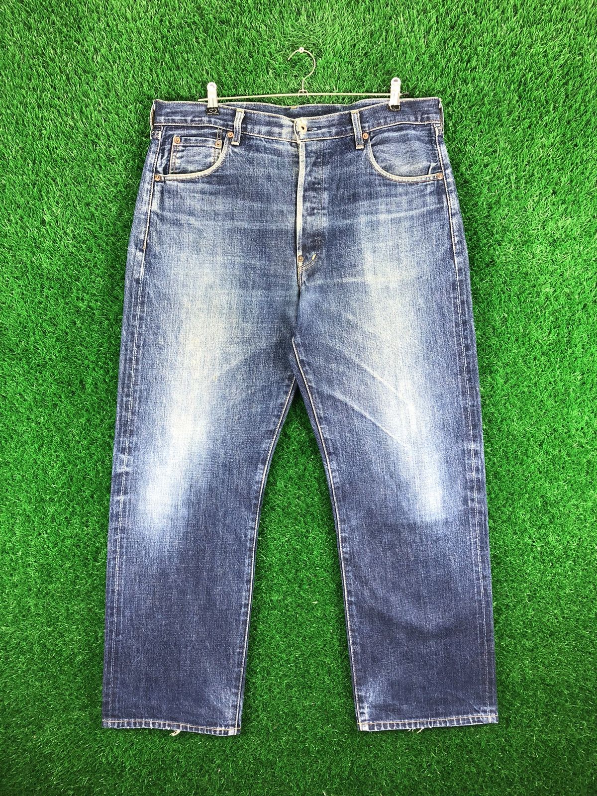 Vintage LEVIS BIG E Lot 702 Redline Selvegde Buckle Back