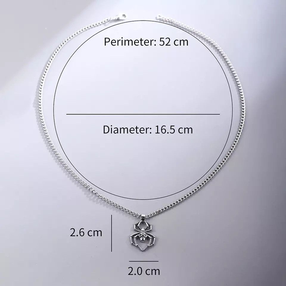 Jewelry Punk Spider Pendant Chain Necklace Size ONE SIZE - 5 Thumbnail