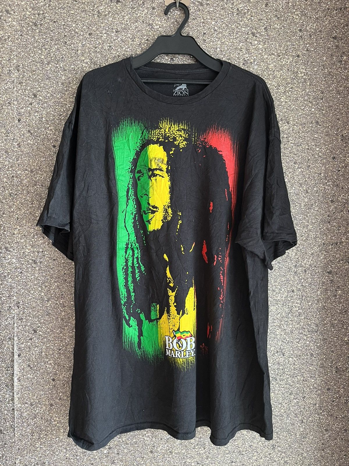 image of Band Tees x Rock Tees Bob Marley Ft84 in Black, Men's (Size 2XL)