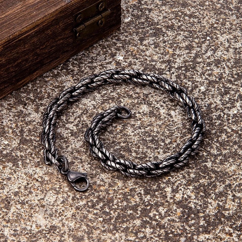 Jewelry Cuban Link Chain Wrist Bangle Bracelet Size ONE SIZE - 1 Thumbnail
