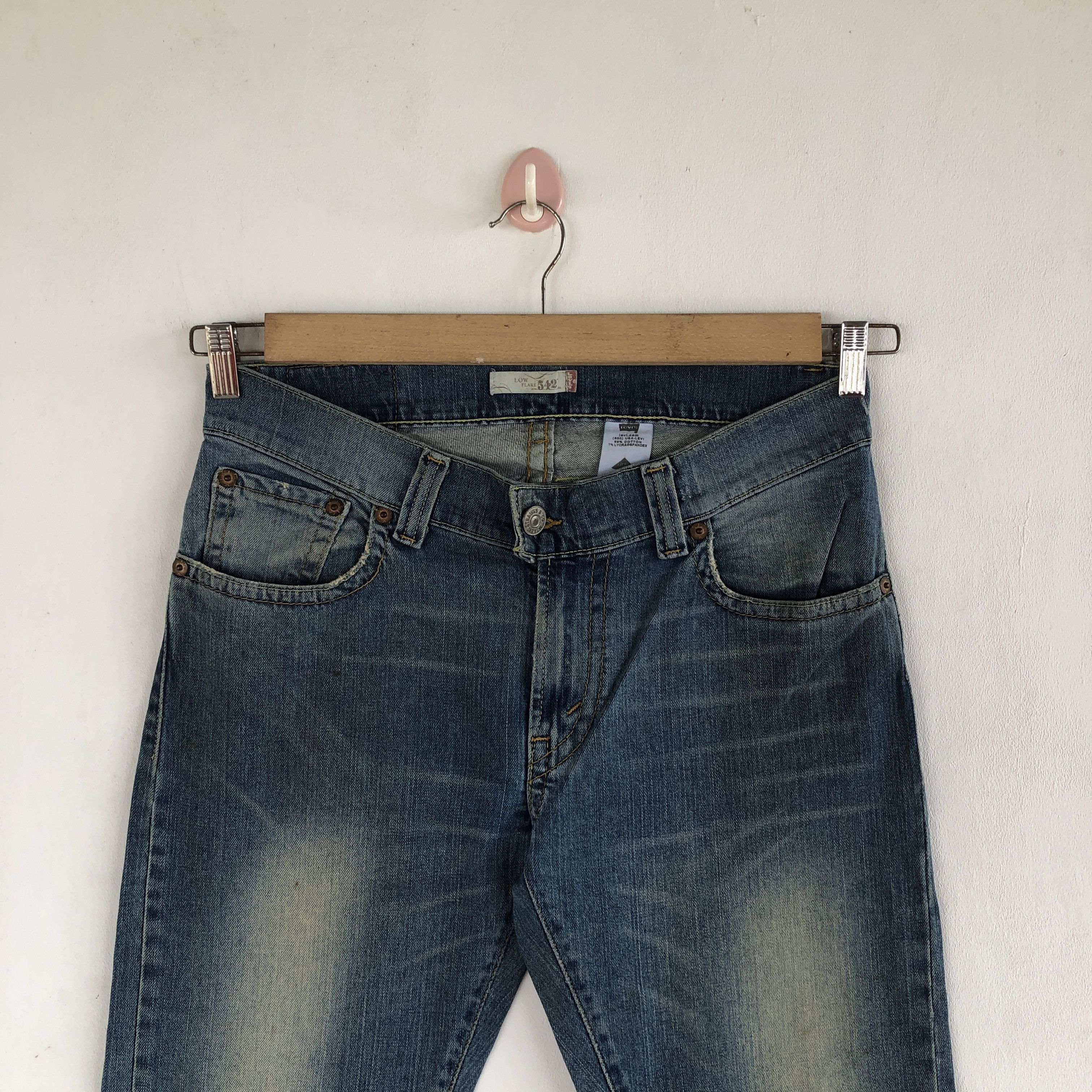 If Six Was Nine Vintage Y2K Levis 542 Flare Jeans Levi's Boot Cut Denim Size US 30 / EU 46 - 3 Thumbnail