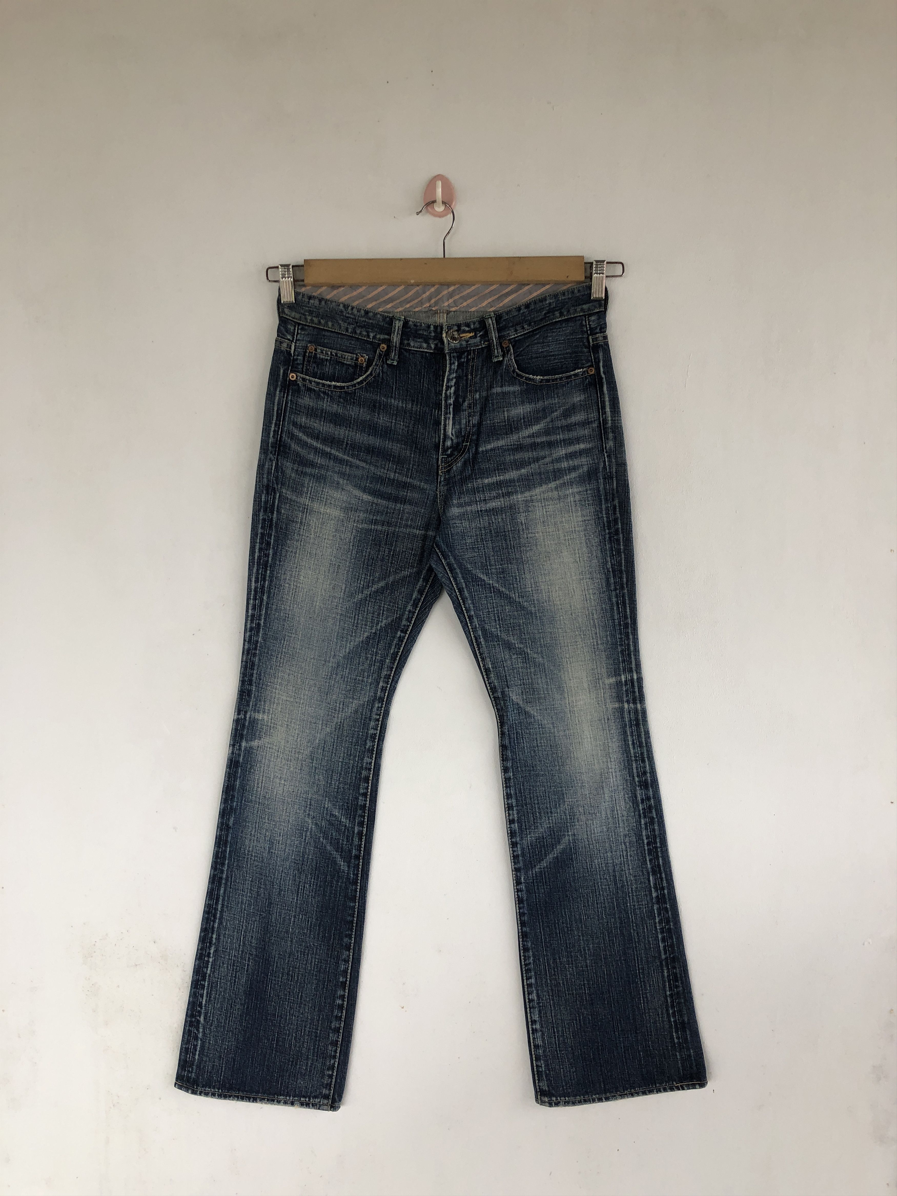 Japanese Brand Vintage Naked Sun Flare Jeans Japanese Harajuku Denim Size US 30 / EU 46 - 1 Thumbnail