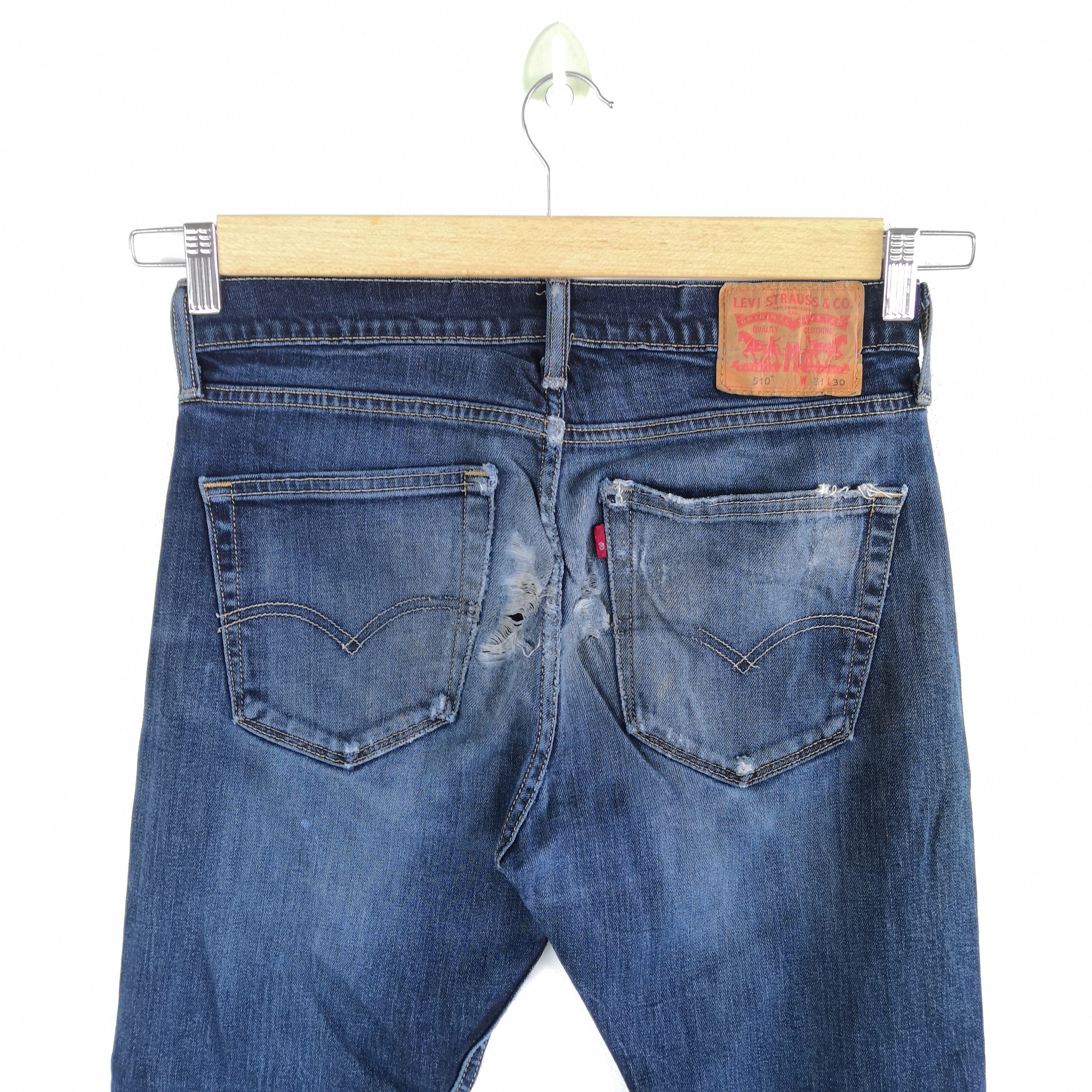 Levi's Vintage Levis Distressed Jeans Levi's 510 Ripped Denim Size US 30 / EU 46 - 5 Thumbnail