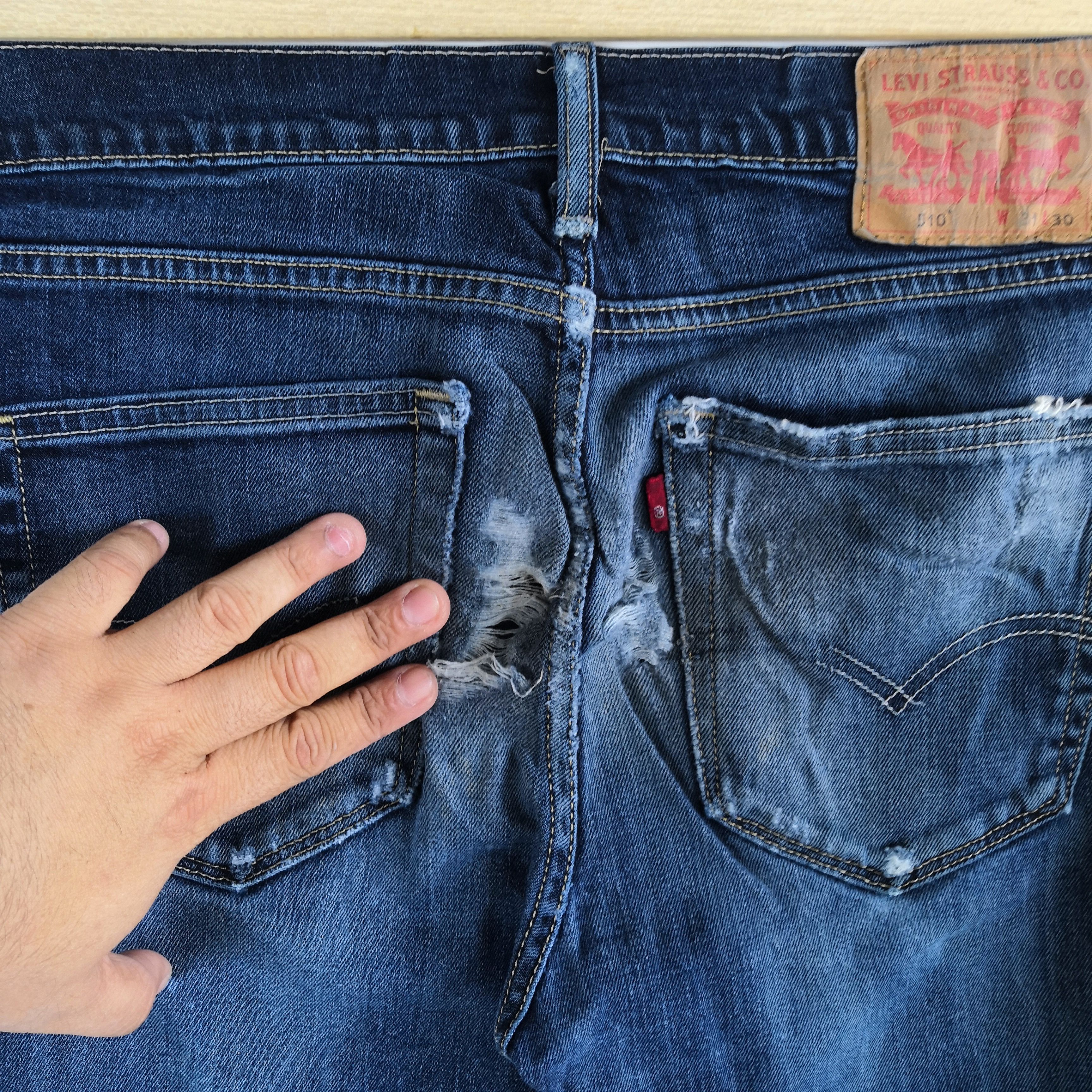Levi's Vintage Levis Distressed Jeans Levi's 510 Ripped Denim Size US 30 / EU 46 - 8 Thumbnail