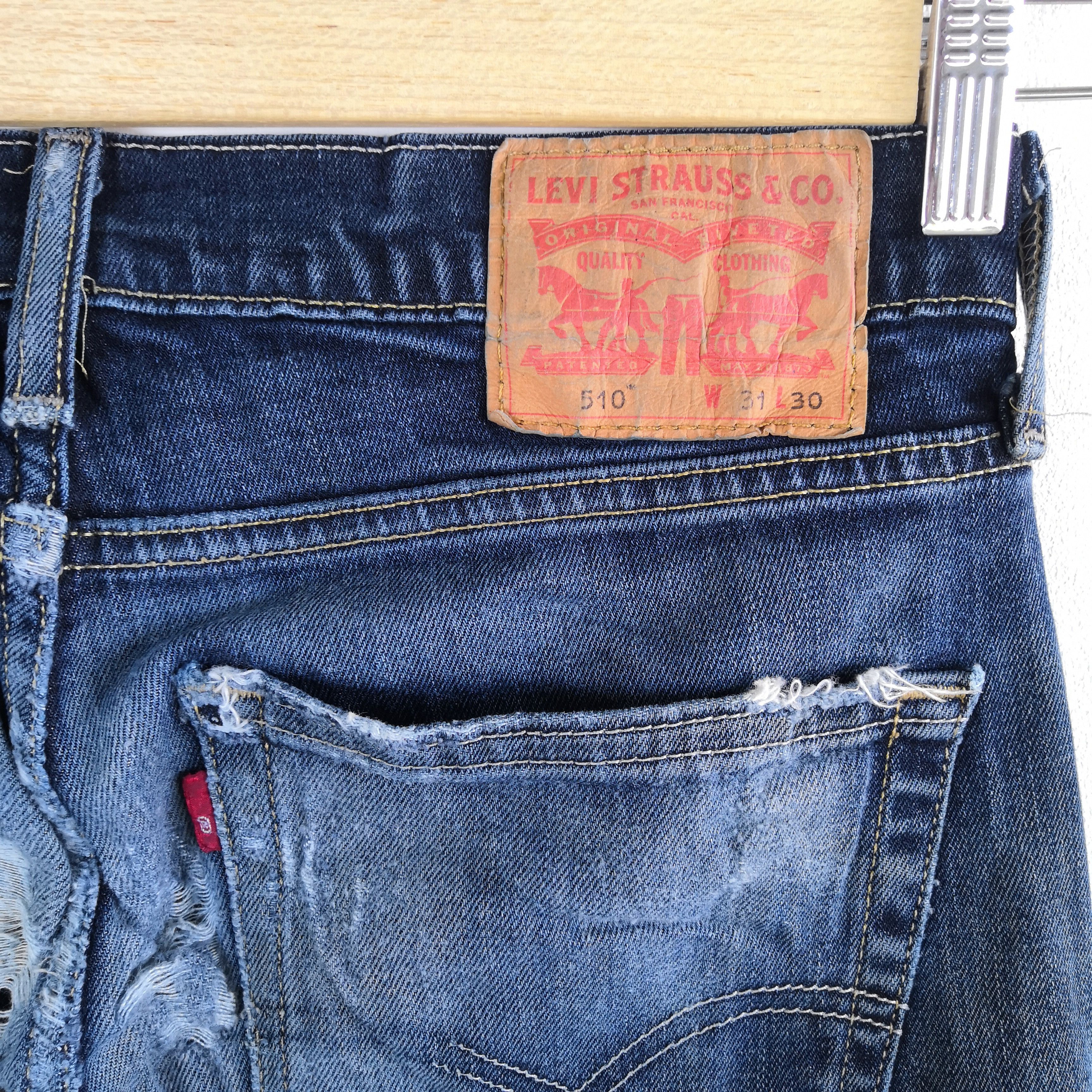 Levi's Vintage Levis Distressed Jeans Levi's 510 Ripped Denim Size US 30 / EU 46 - 7 Thumbnail