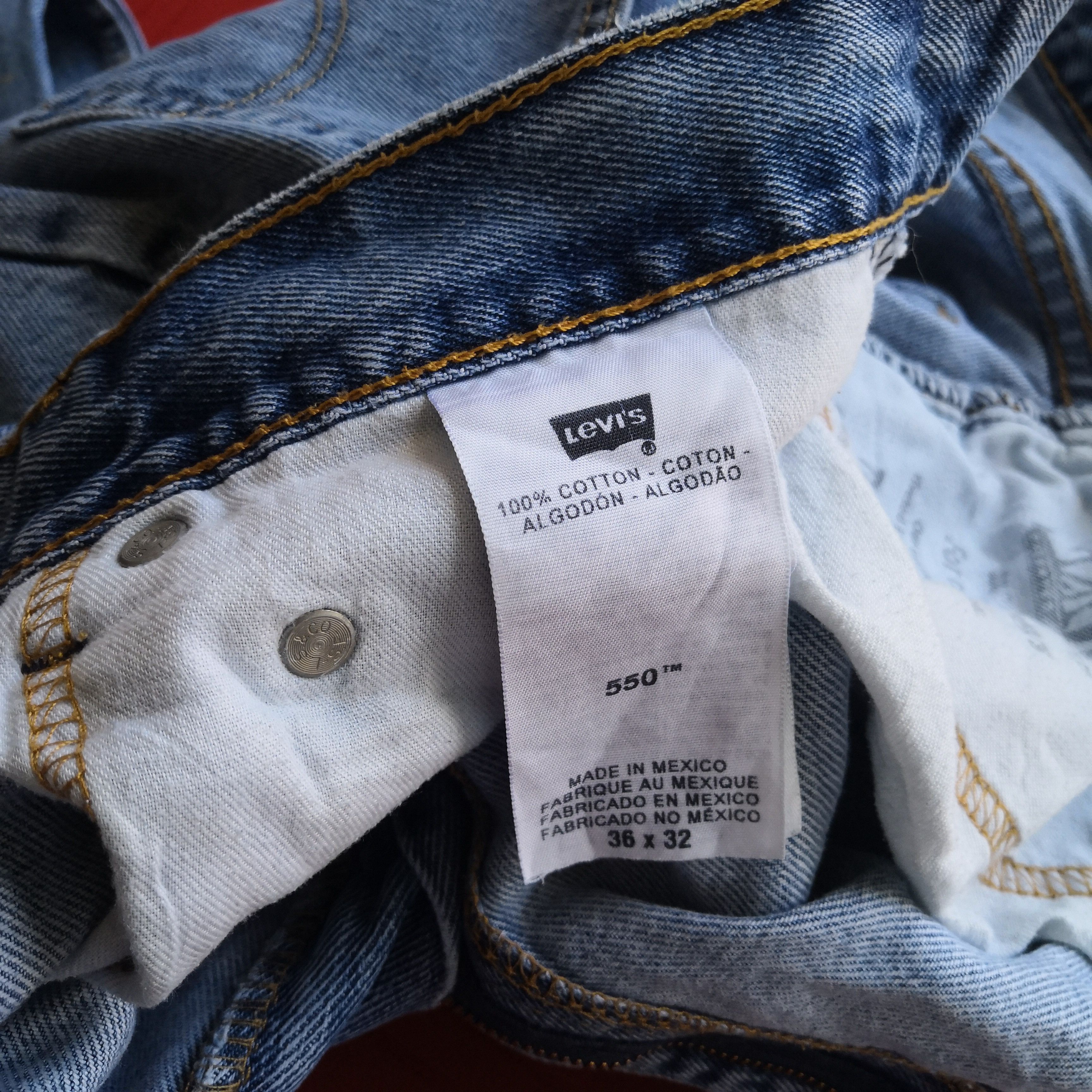 Levi's Vintage Levis Released Hem Jeans Levi's 550 Faded Denim Size US 34 / EU 50 - 10 Thumbnail