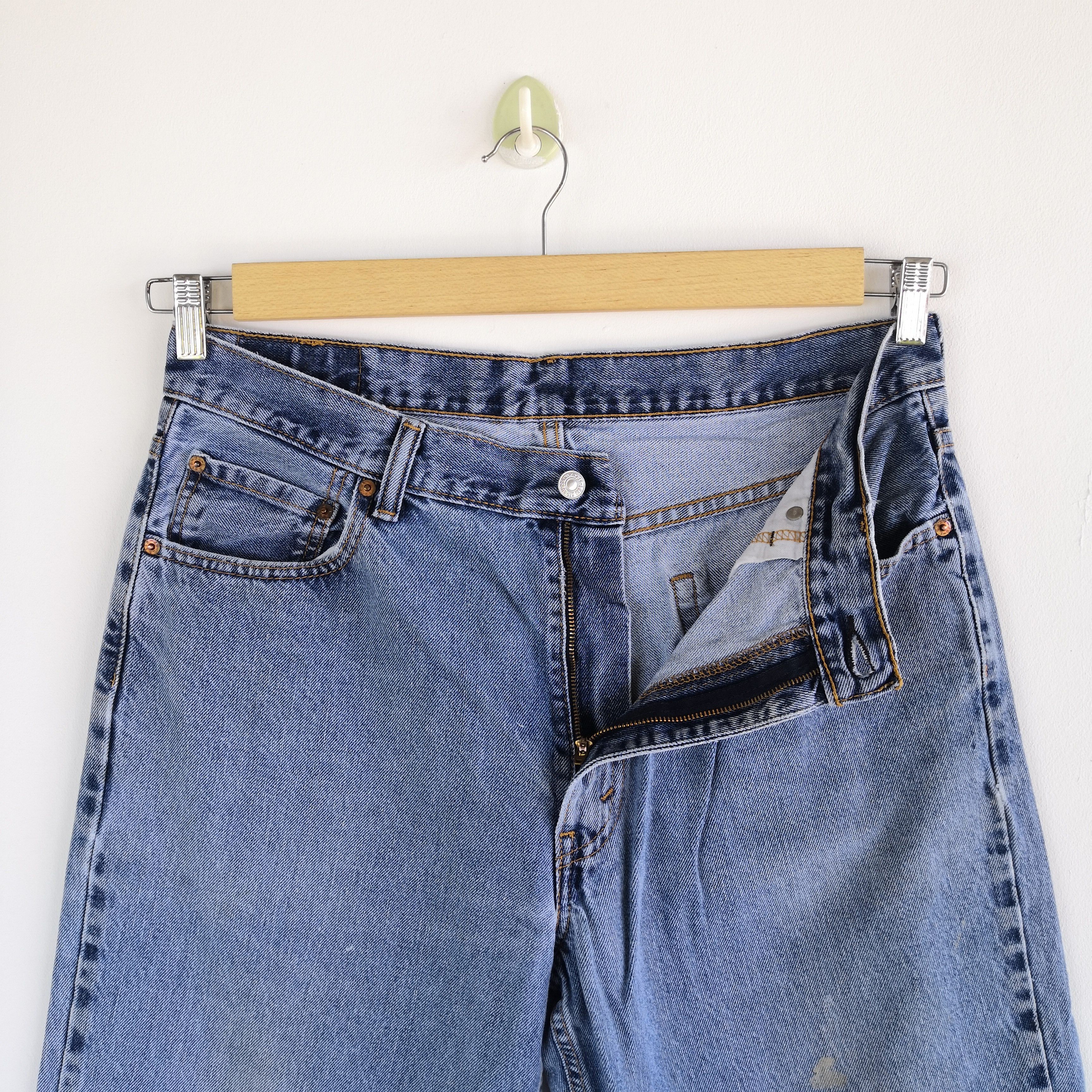Levi's Vintage Levis Released Hem Jeans Levi's 550 Faded Denim Size US 34 / EU 50 - 8 Thumbnail