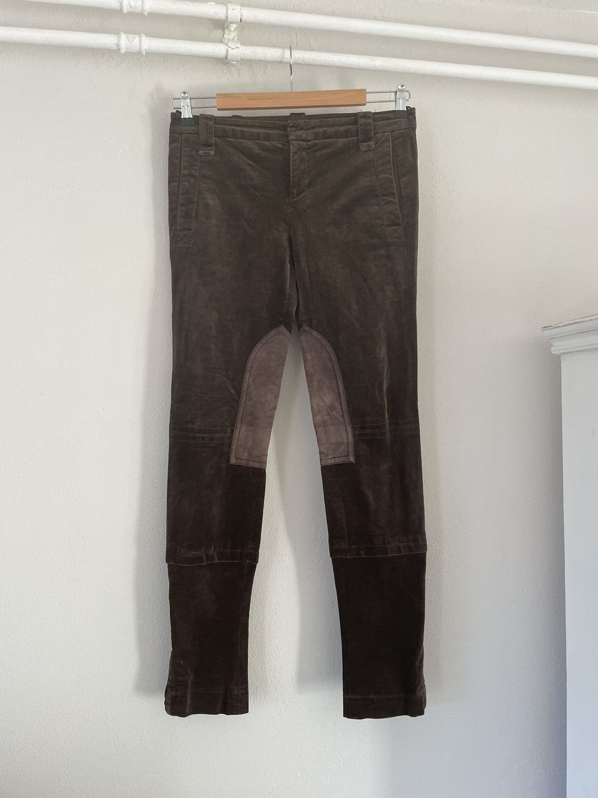 Gucci Brown Velvet Velours Pants with Suede Details Size US 28 / EU 44 - 1 Thumbnail