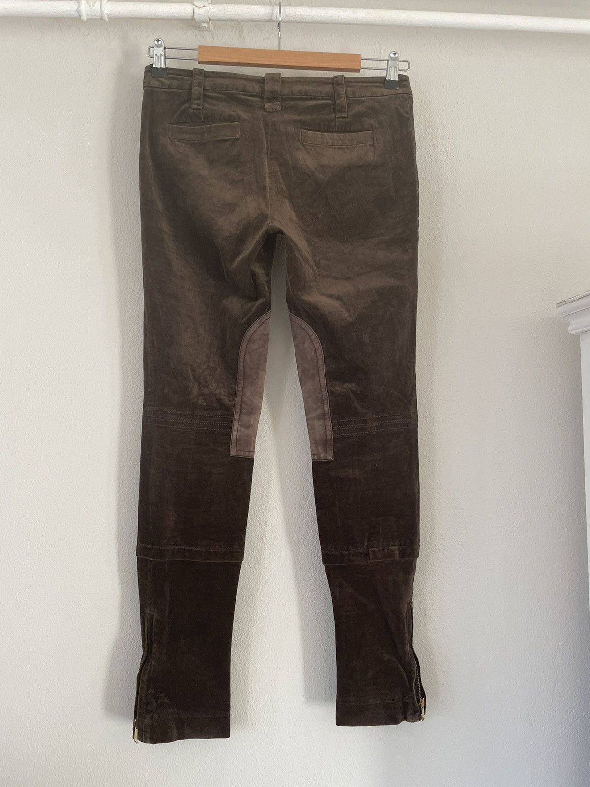 Gucci Brown Velvet Velours Pants with Suede Details Size US 28 / EU 44 - 2 Thumbnail