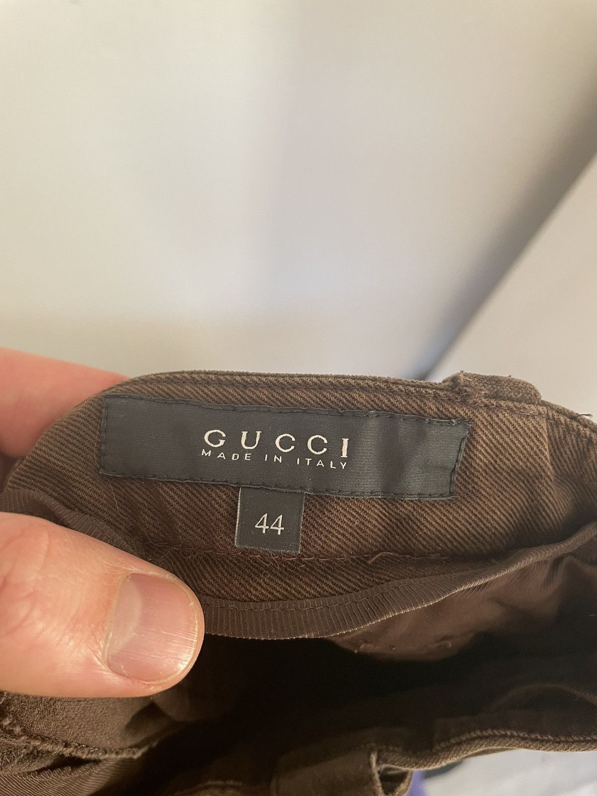 Gucci Brown Velvet Velours Pants with Suede Details Size US 28 / EU 44 - 6 Thumbnail