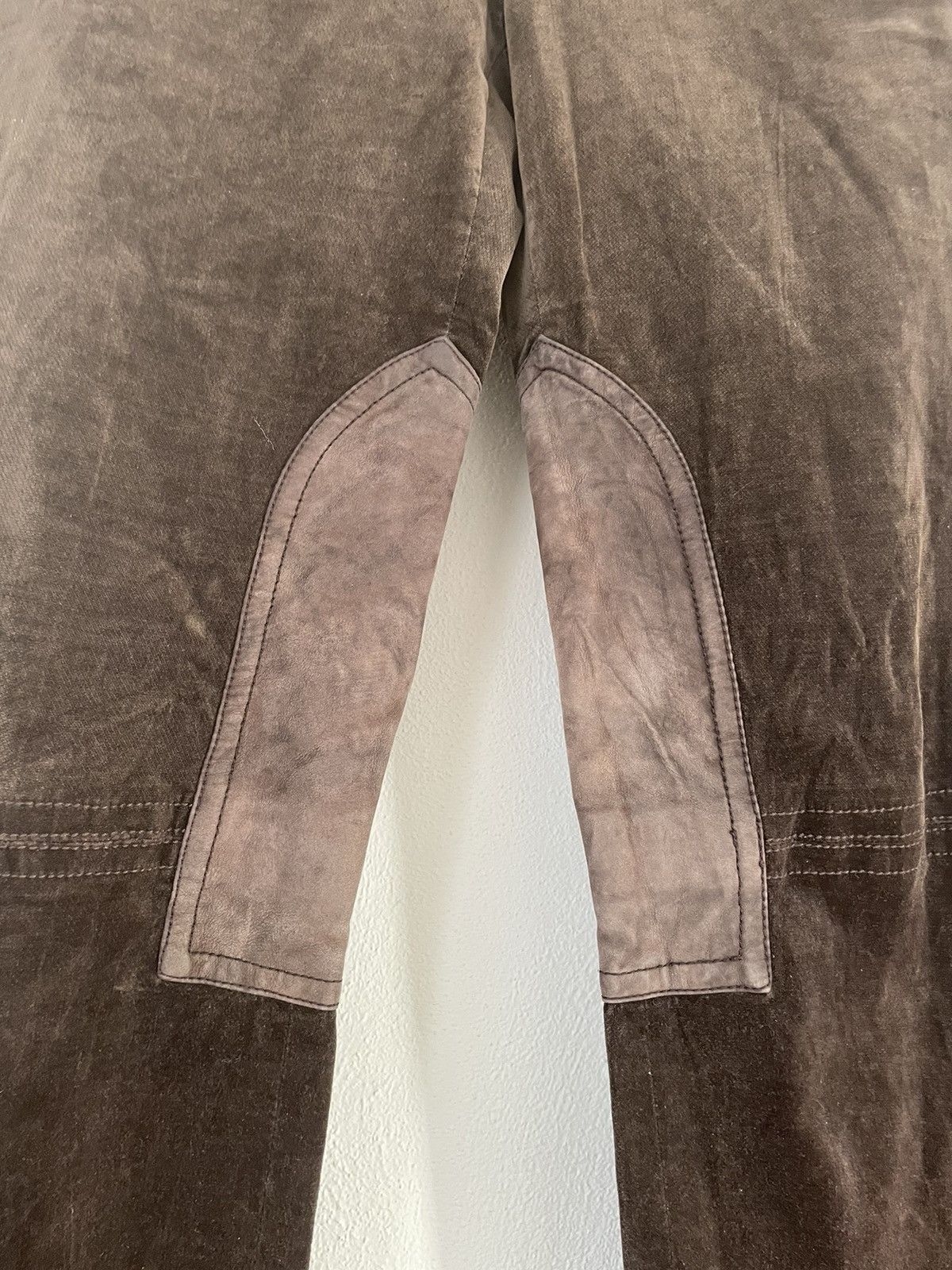 Gucci Brown Velvet Velours Pants with Suede Details Size US 28 / EU 44 - 3 Thumbnail