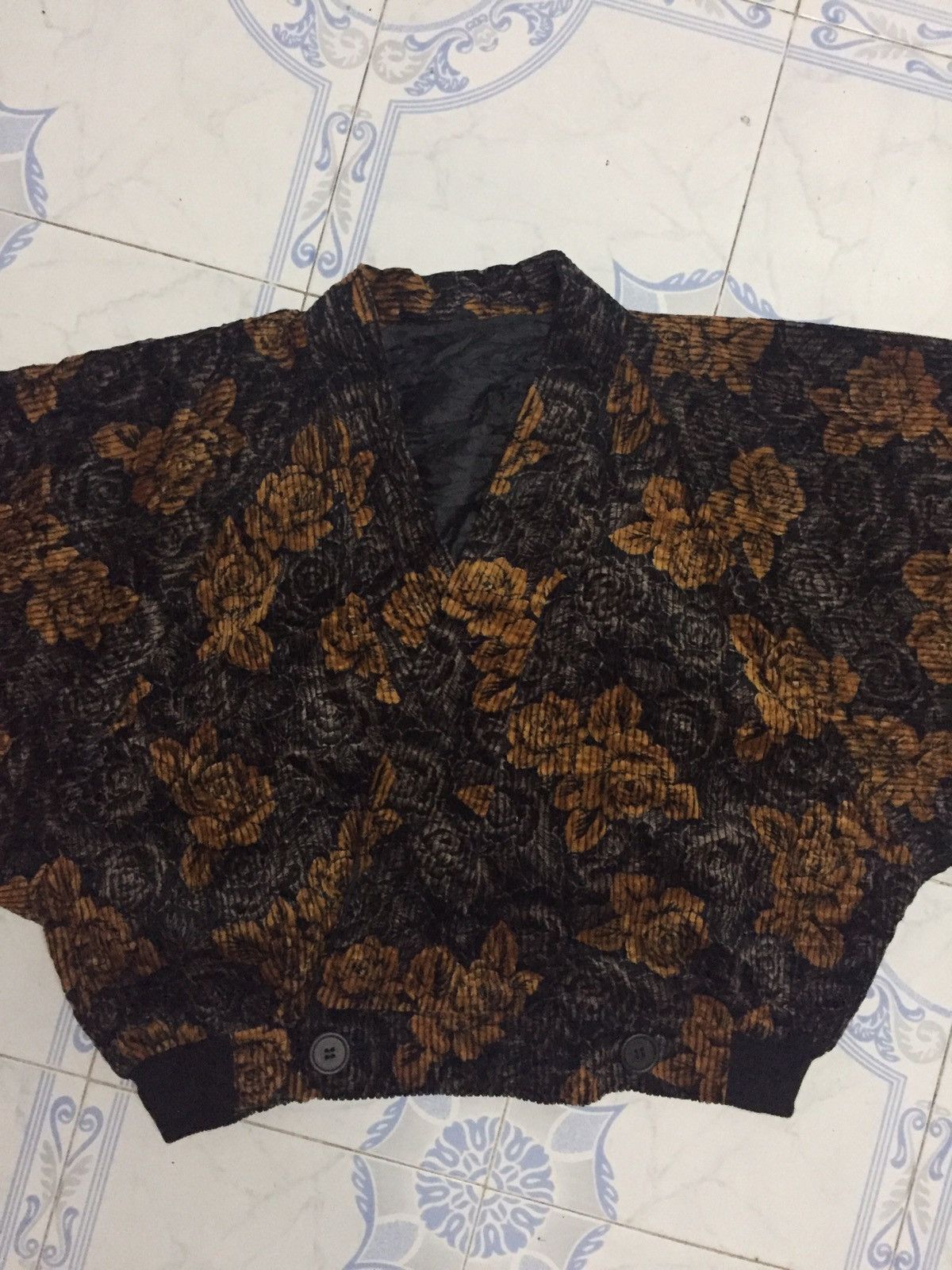 Japanese Brand Fullprint Flowers Cardigan Kimono MADE IN JAPAN Size US S / EU 44-46 / 1 - 4 Thumbnail
