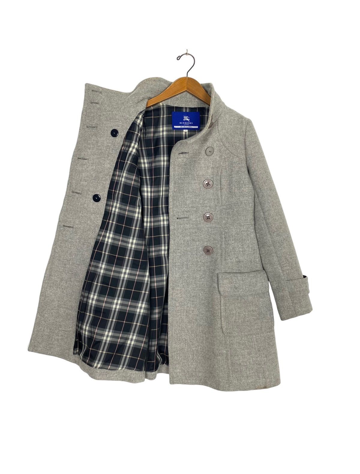 Burberry Rare‼️ Burberry Blue Label Double Breasted Wool Coat Size S / US 4 / IT 40 - 2 Thumbnail