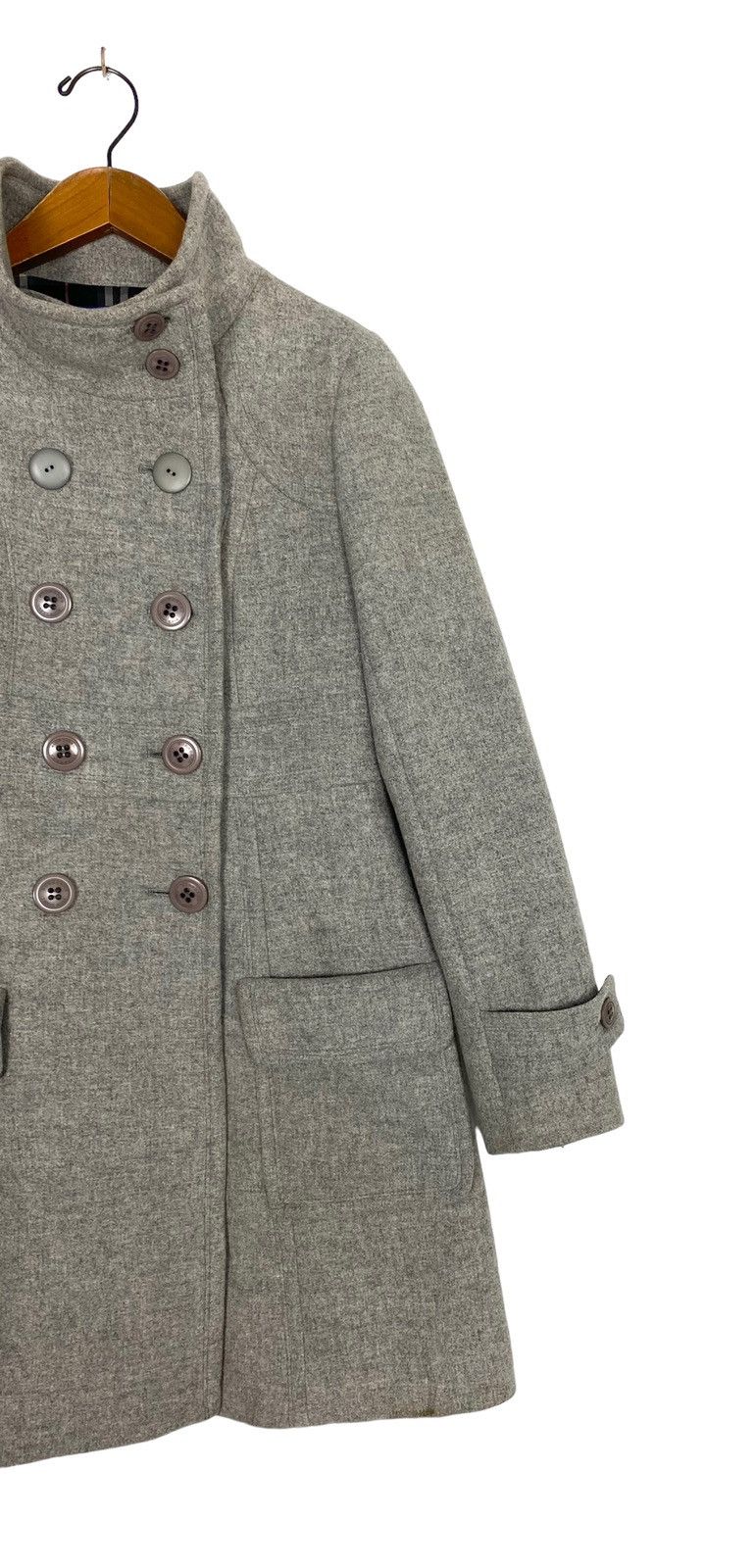 Burberry Rare‼️ Burberry Blue Label Double Breasted Wool Coat Size S / US 4 / IT 40 - 4 Thumbnail