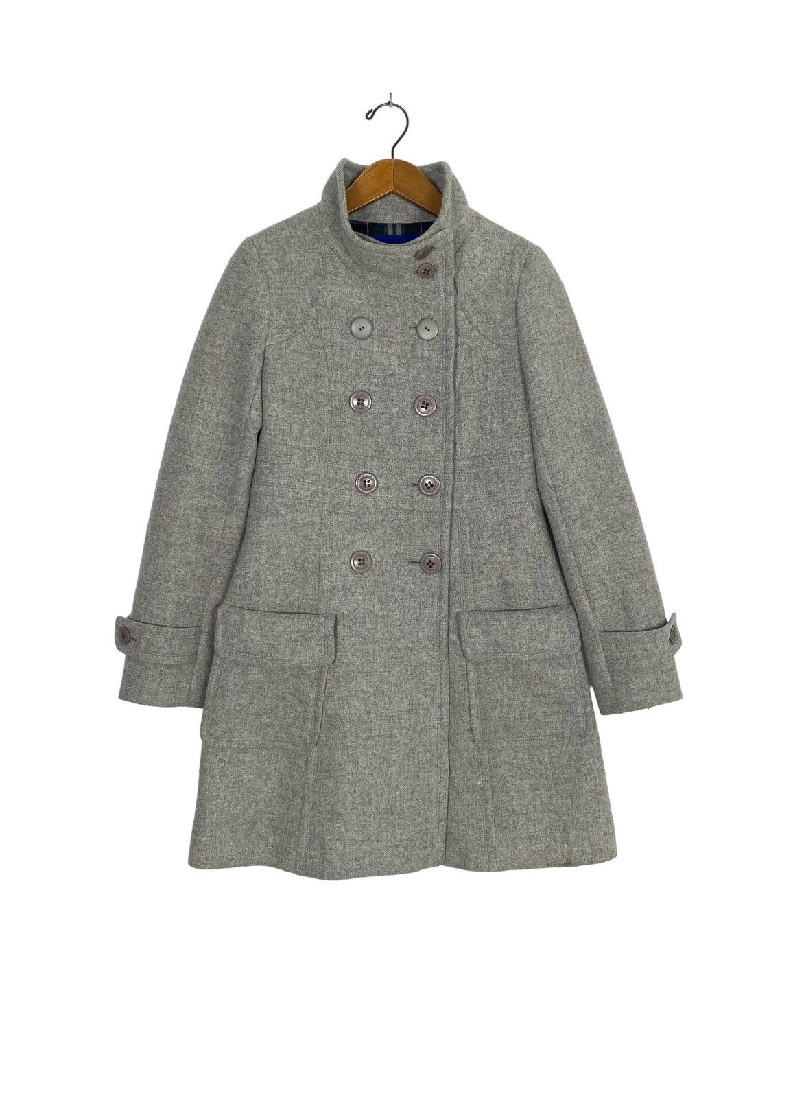Burberry Rare‼️ Burberry Blue Label Double Breasted Wool Coat Size S / US 4 / IT 40 - 1 Thumbnail