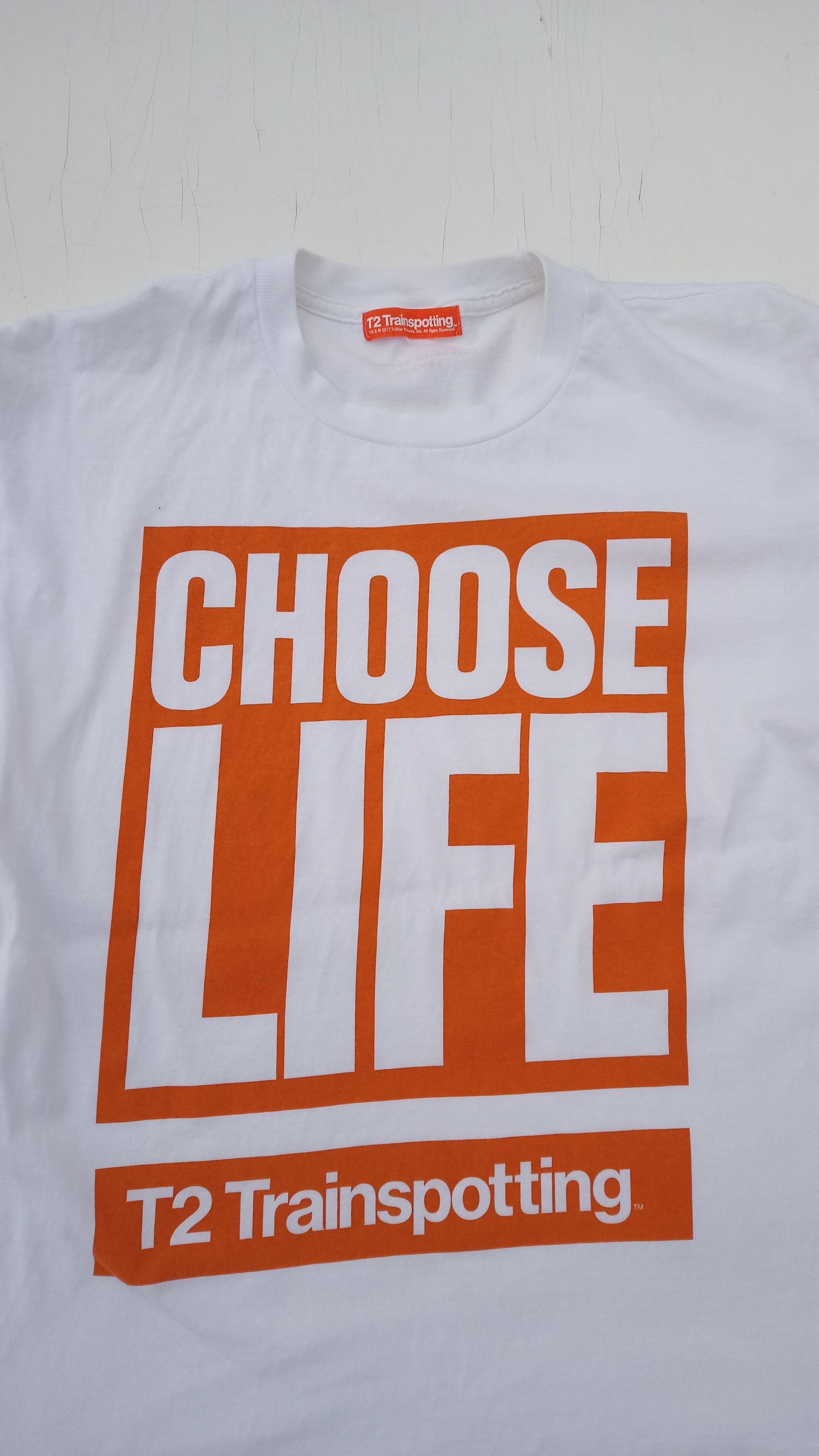 image of Katharine Hamnett London x Movie Katharine Hammett T2 Trainspotting Movie Choose Life in White (Siz