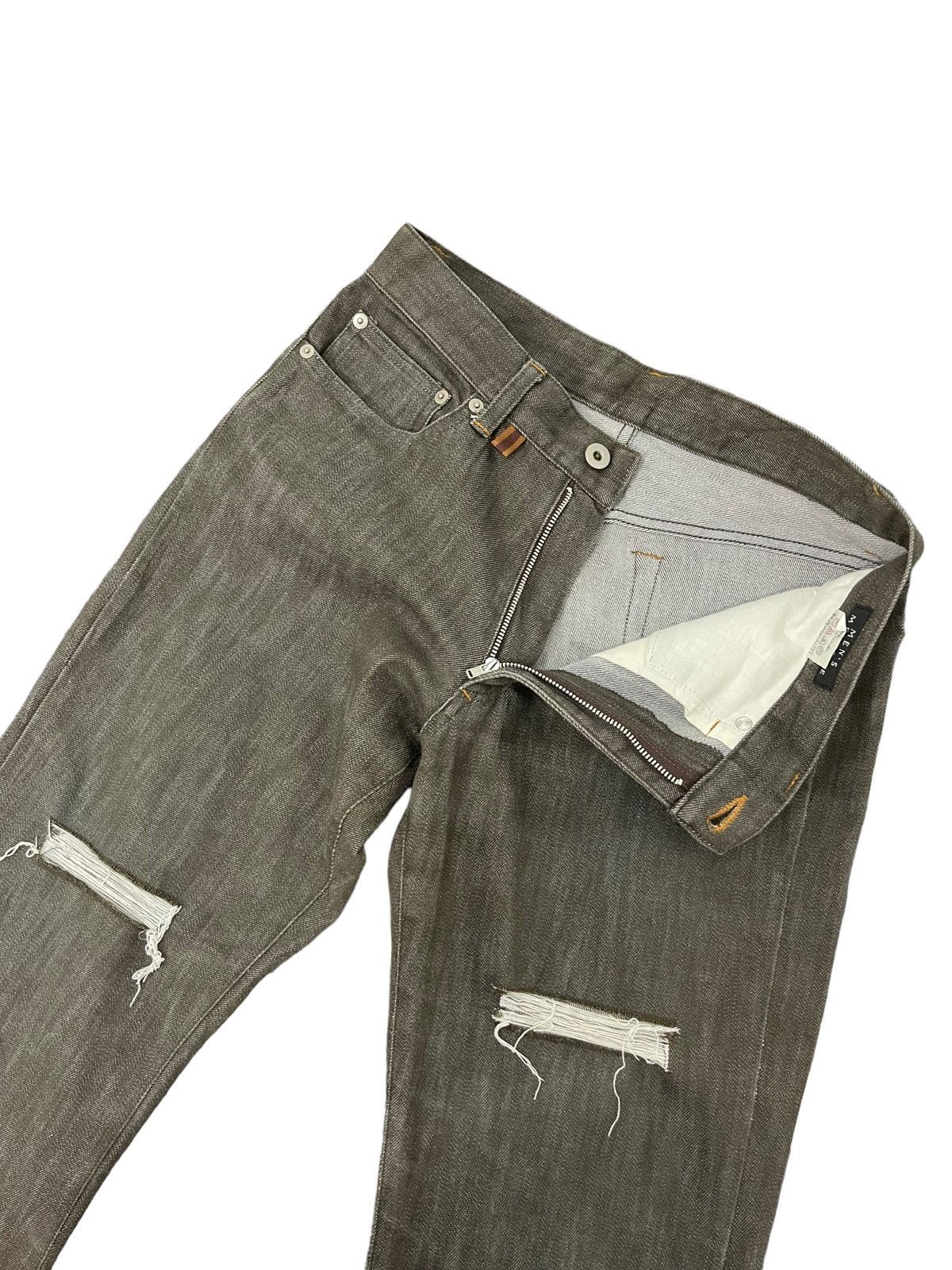 Japanese Brand Flare Jeans Men’s Melrose Distress Stretch Denim 5🟦2 Size US 30 / EU 46 - 9 Thumbnail