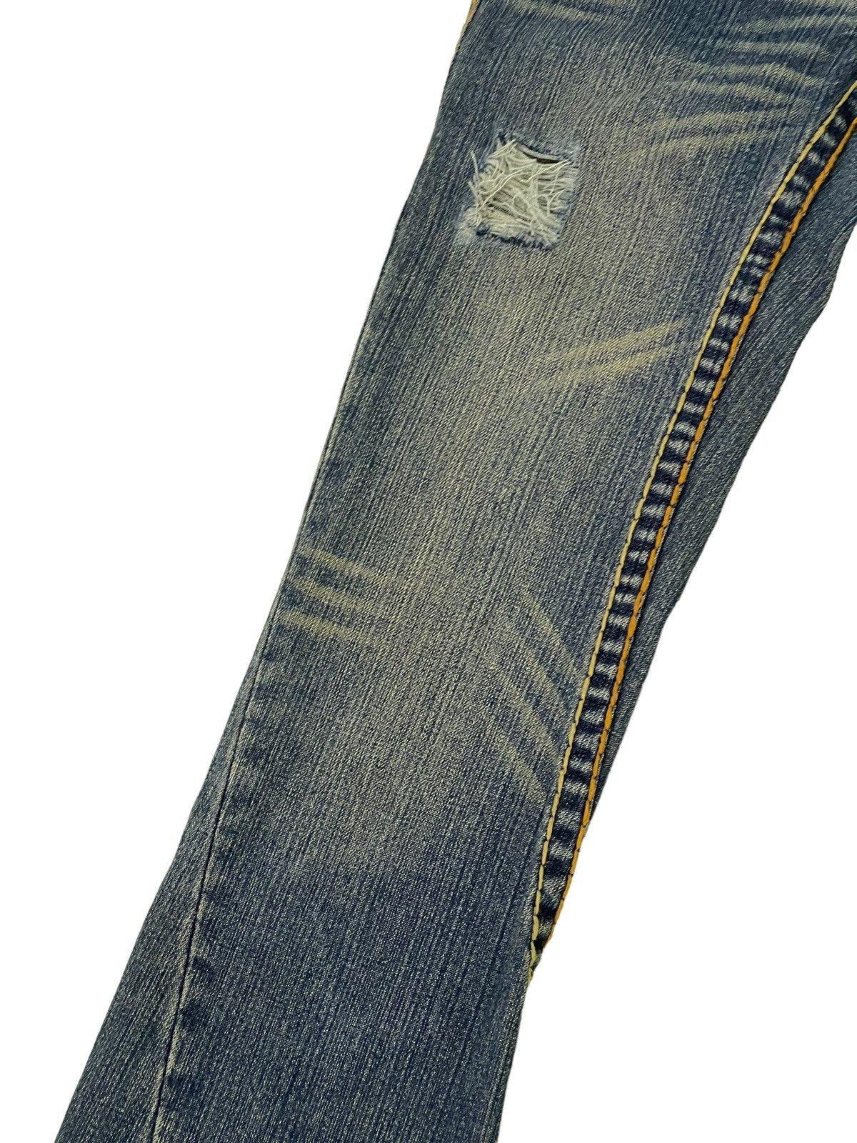 Japanese Brand Flare Jeans True Religion USA Distress Denim Boot Cut 5🟦2 Size US 27 - 6 Thumbnail