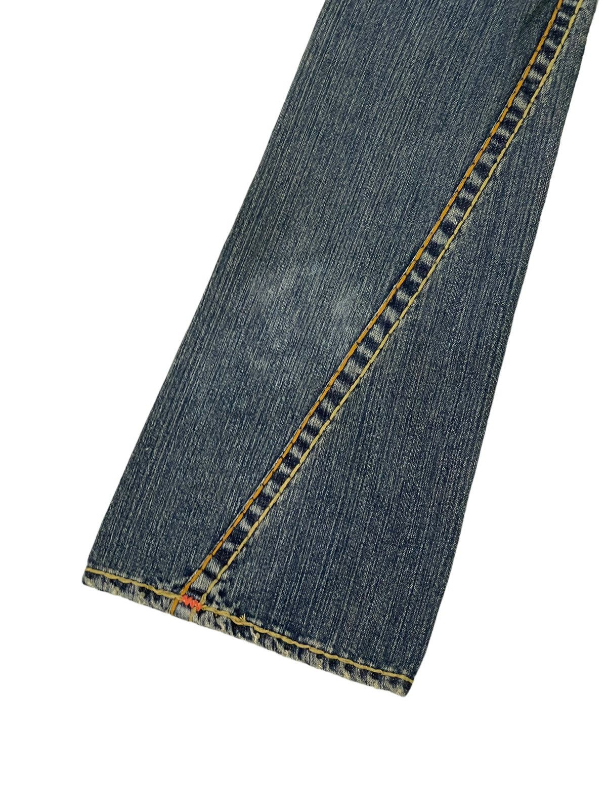 Japanese Brand Flare Jeans True Religion USA Distress Denim Boot Cut 5🟦2 Size US 27 - 16 Thumbnail