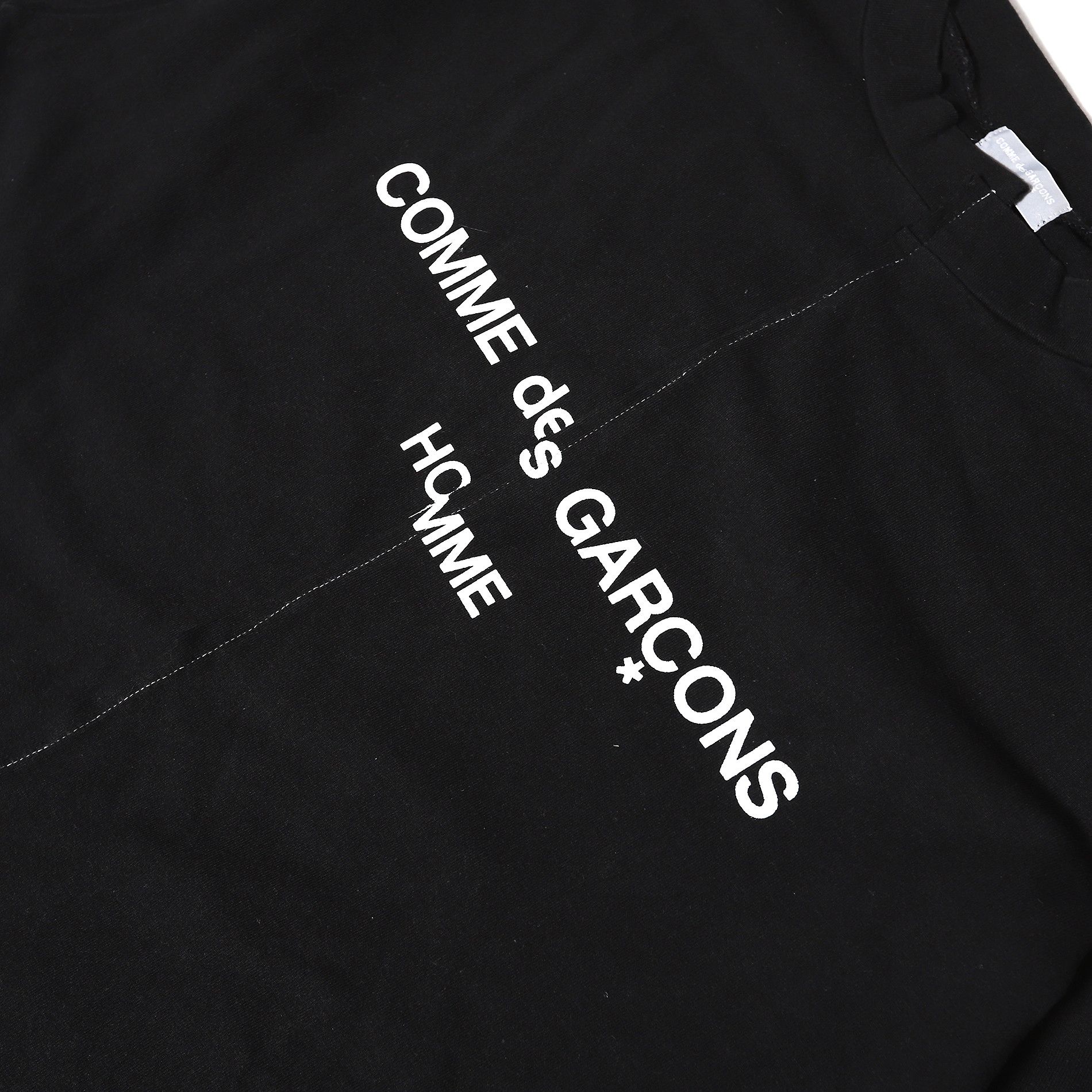 Comme des Garcons AW93 Reconstructed Split Logo Longsleeve Size US XL / EU 56 / 4 - 3 Thumbnail