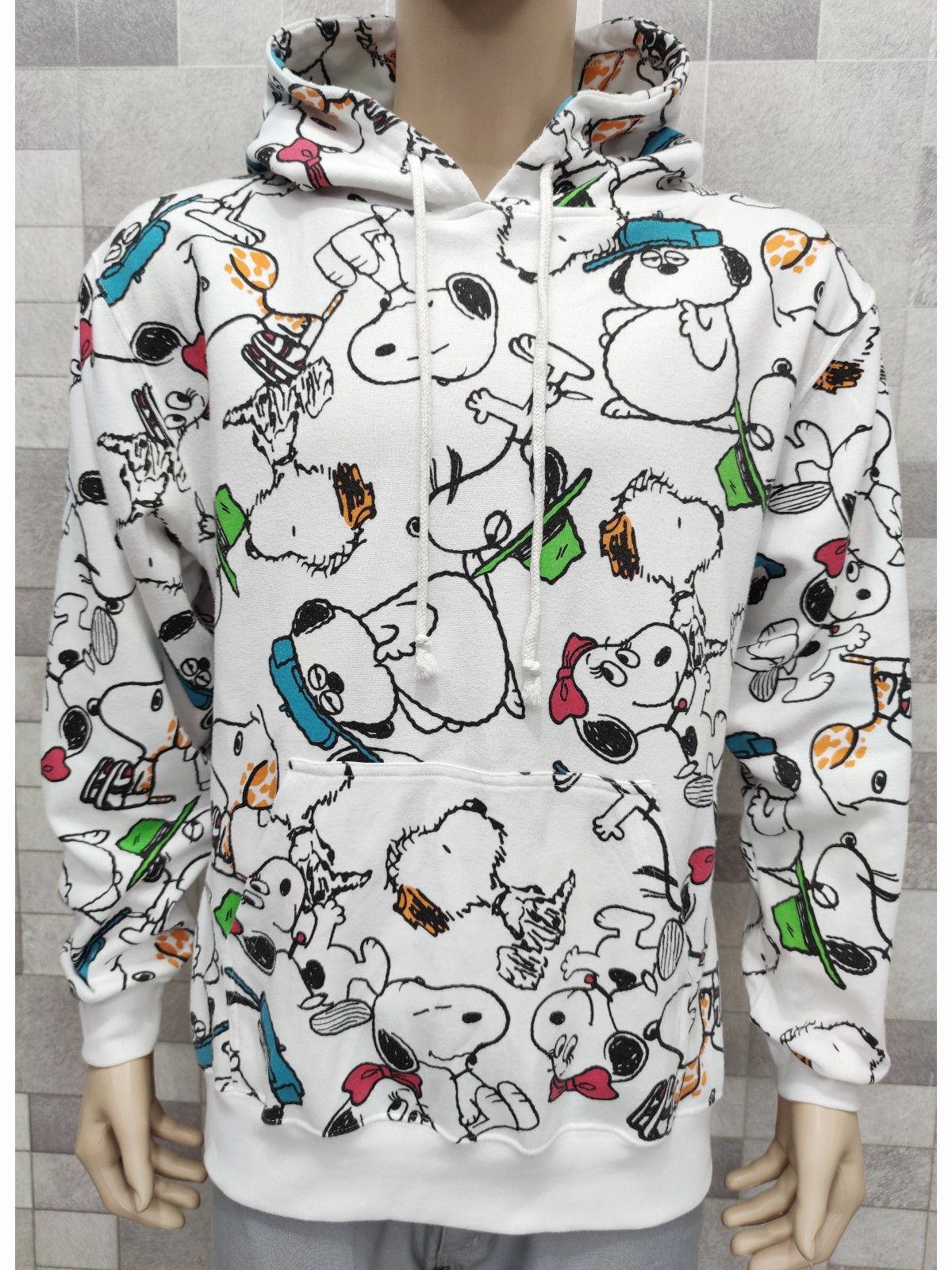 Peanuts × Vintage 🔥SNOOPY PEANUTS Hype All Over Print Sweater Hoodie Size US L / EU 52-54 / 3 - 4 Thumbnail