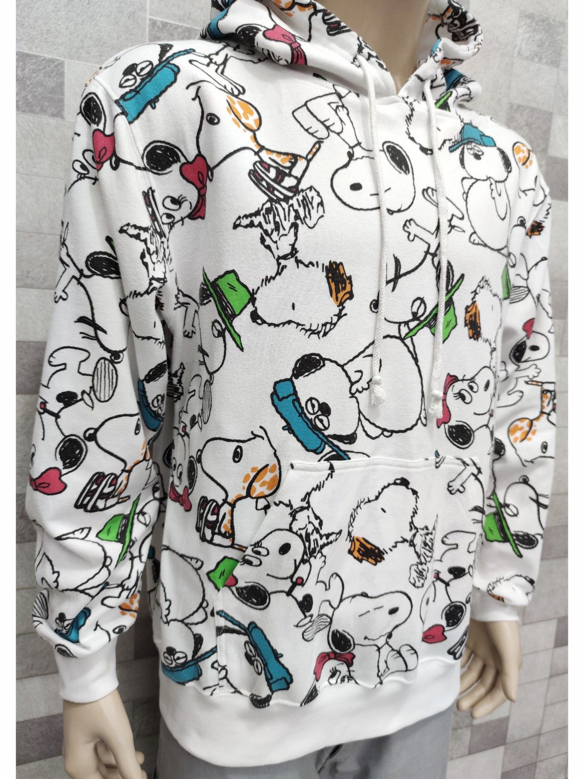 Peanuts × Vintage 🔥SNOOPY PEANUTS Hype All Over Print Sweater Hoodie Size US L / EU 52-54 / 3 - 3 Thumbnail