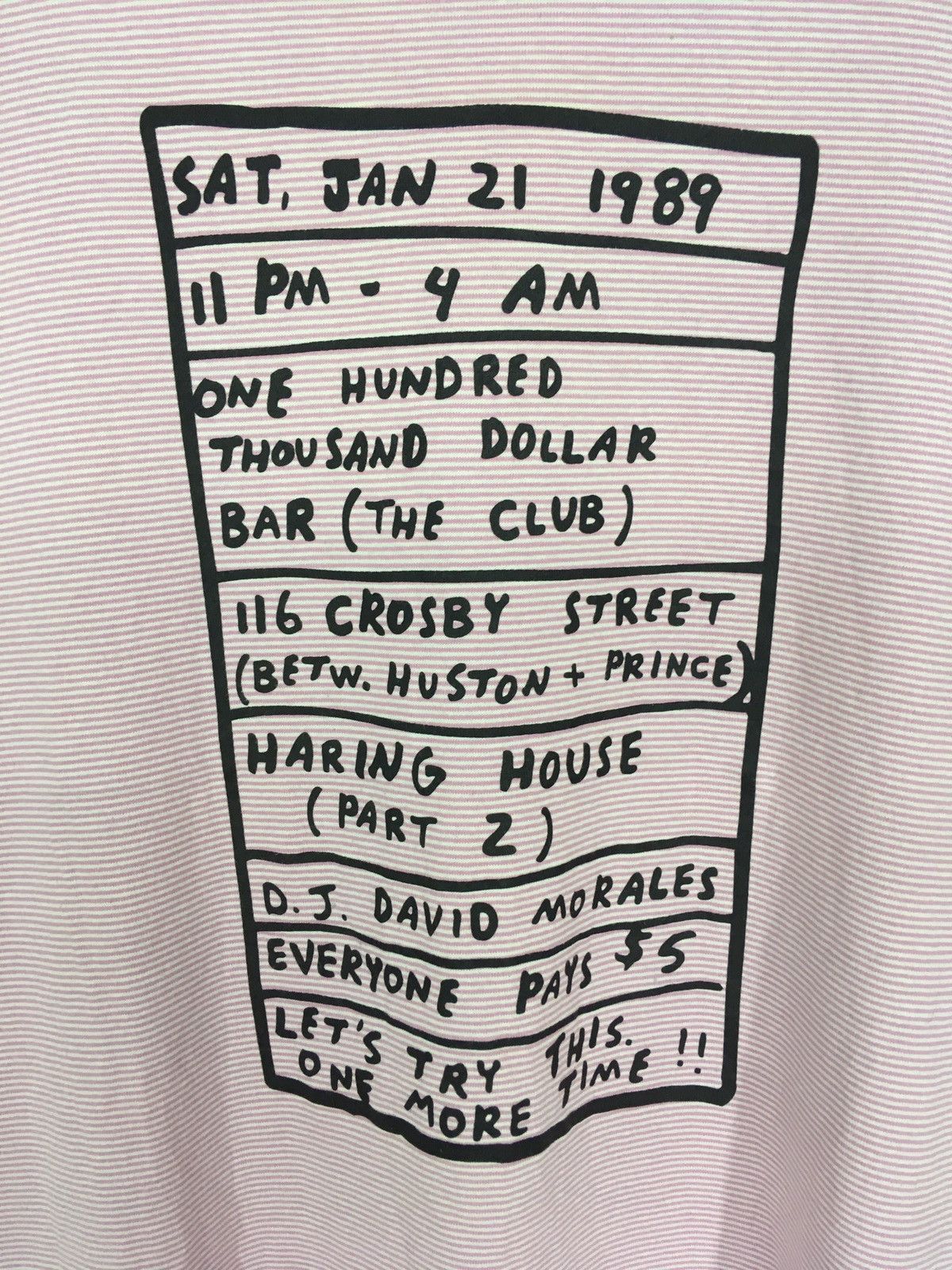 Keith Haring Vintage Keith Haring Pink Stripe POP Art T-shirt Size US M / EU 48-50 / 2 - 3 Thumbnail