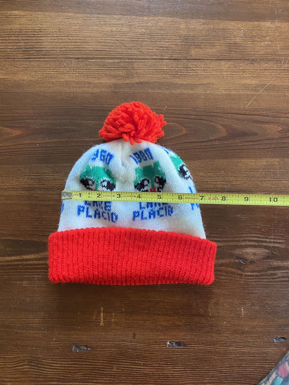 USA Olympics Vintage 1980 Lake Placid Raccoon Olympics Knit Pom Beanie Size ONE SIZE - 11 Thumbnail