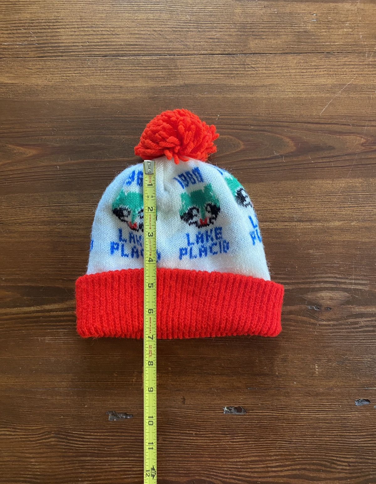 USA Olympics Vintage 1980 Lake Placid Raccoon Olympics Knit Pom Beanie Size ONE SIZE - 9 Thumbnail