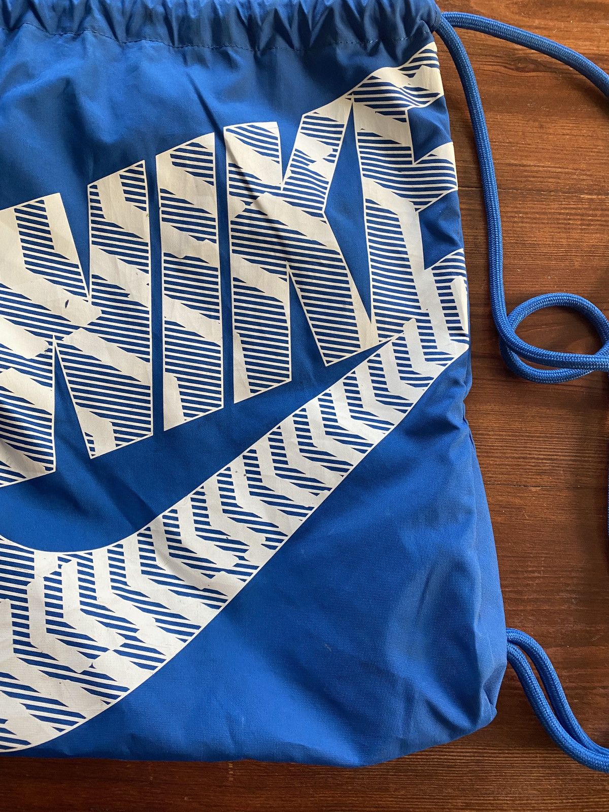 Nike Nike Blue Drawstring Backpack Bag Size ONE SIZE - 3 Thumbnail