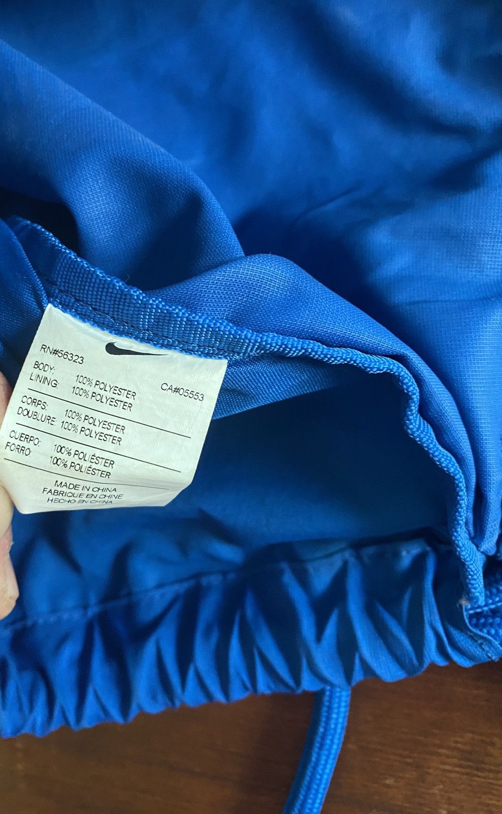 Nike Nike Blue Drawstring Backpack Bag Size ONE SIZE - 7 Thumbnail