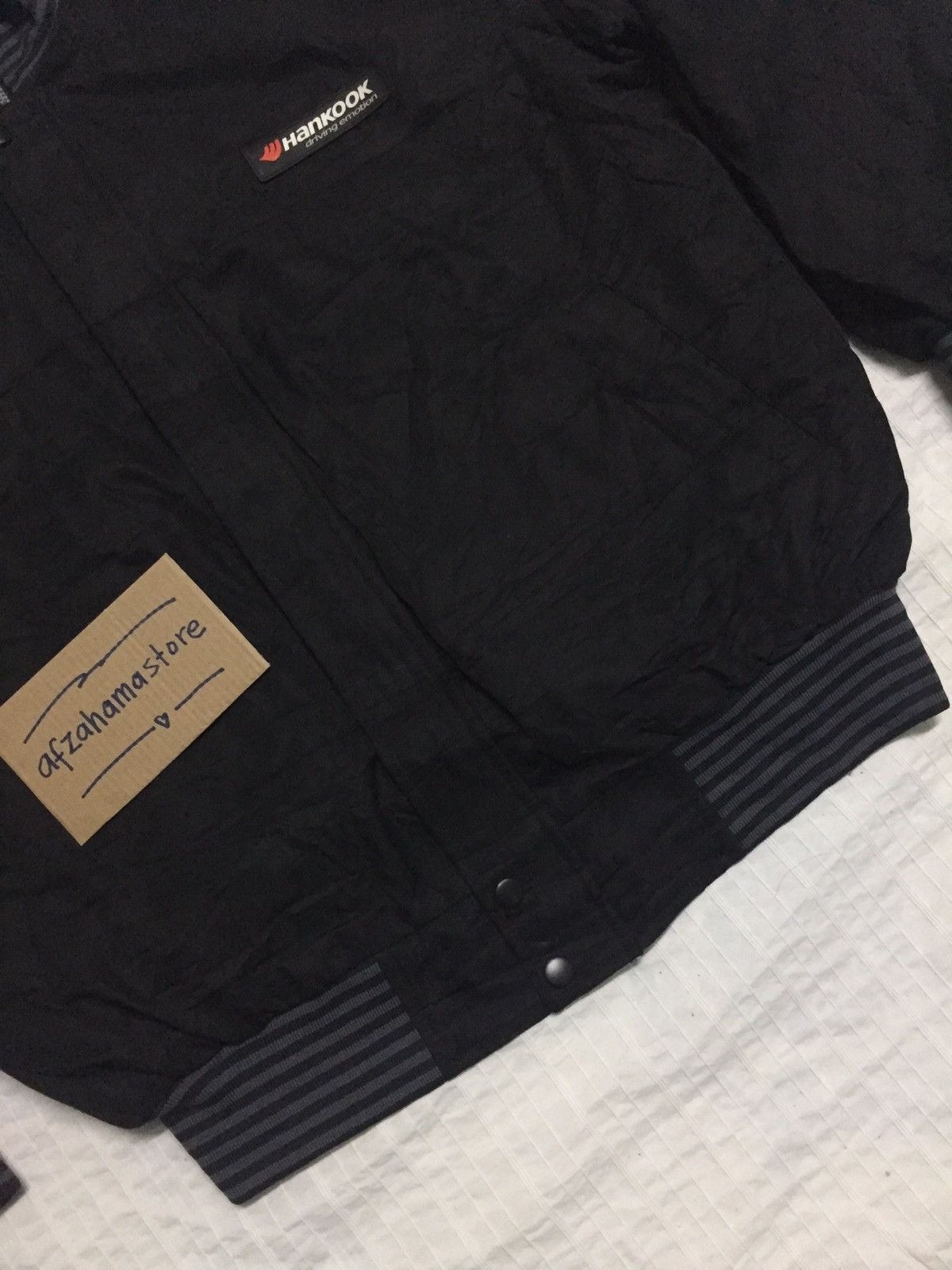 Japanese Brand Hankook Driving Emotion With Stripes Brim Zipper Jacket Size US XL / EU 56 / 4 - 7 Thumbnail