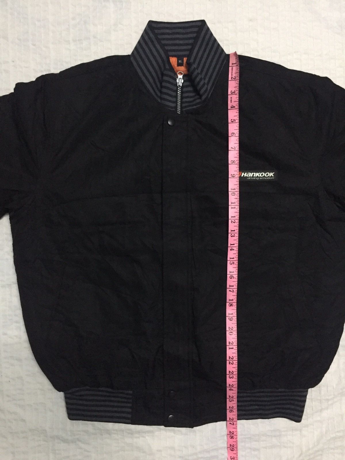Japanese Brand Hankook Driving Emotion With Stripes Brim Zipper Jacket Size US XL / EU 56 / 4 - 20 Thumbnail