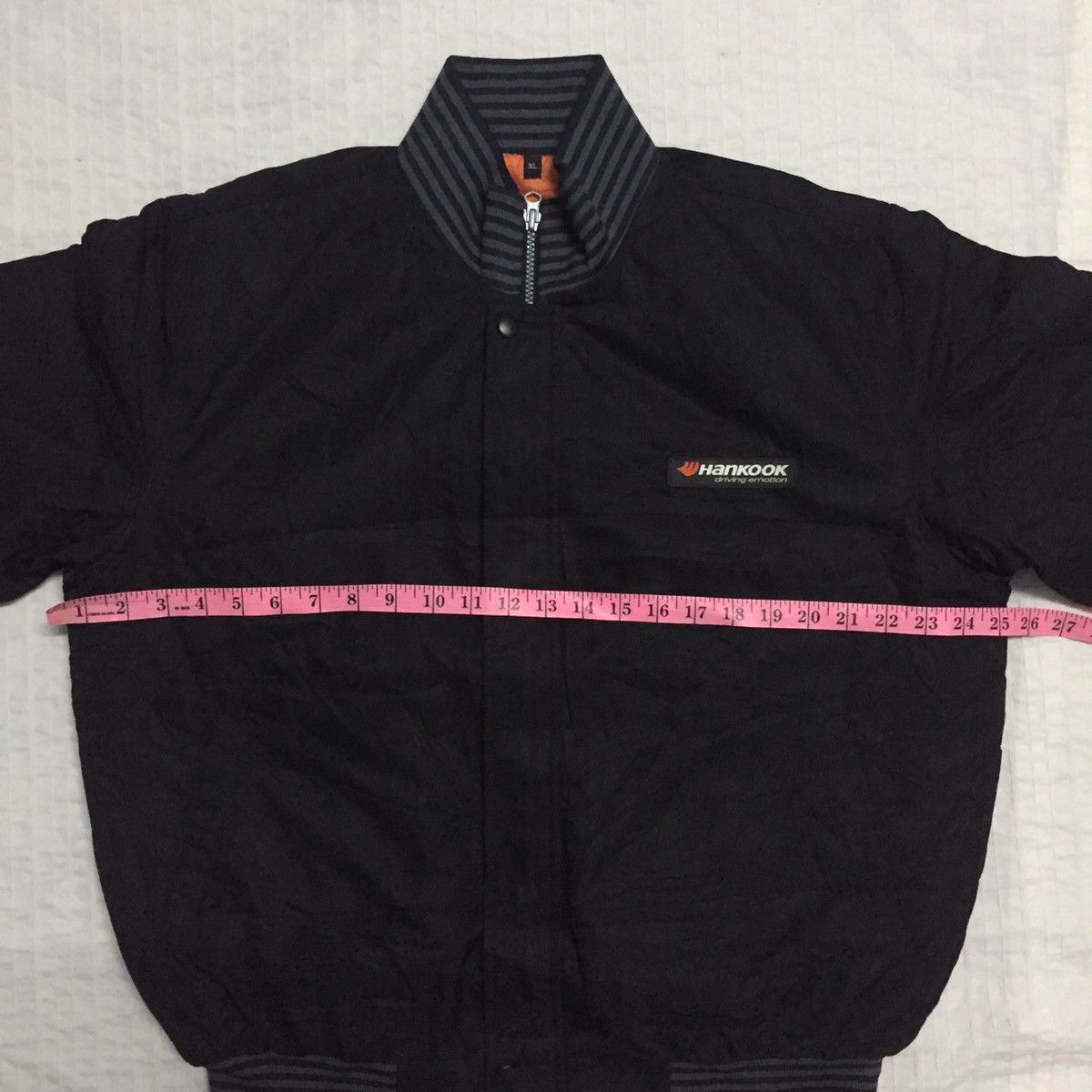 Japanese Brand Hankook Driving Emotion With Stripes Brim Zipper Jacket Size US XL / EU 56 / 4 - 19 Thumbnail