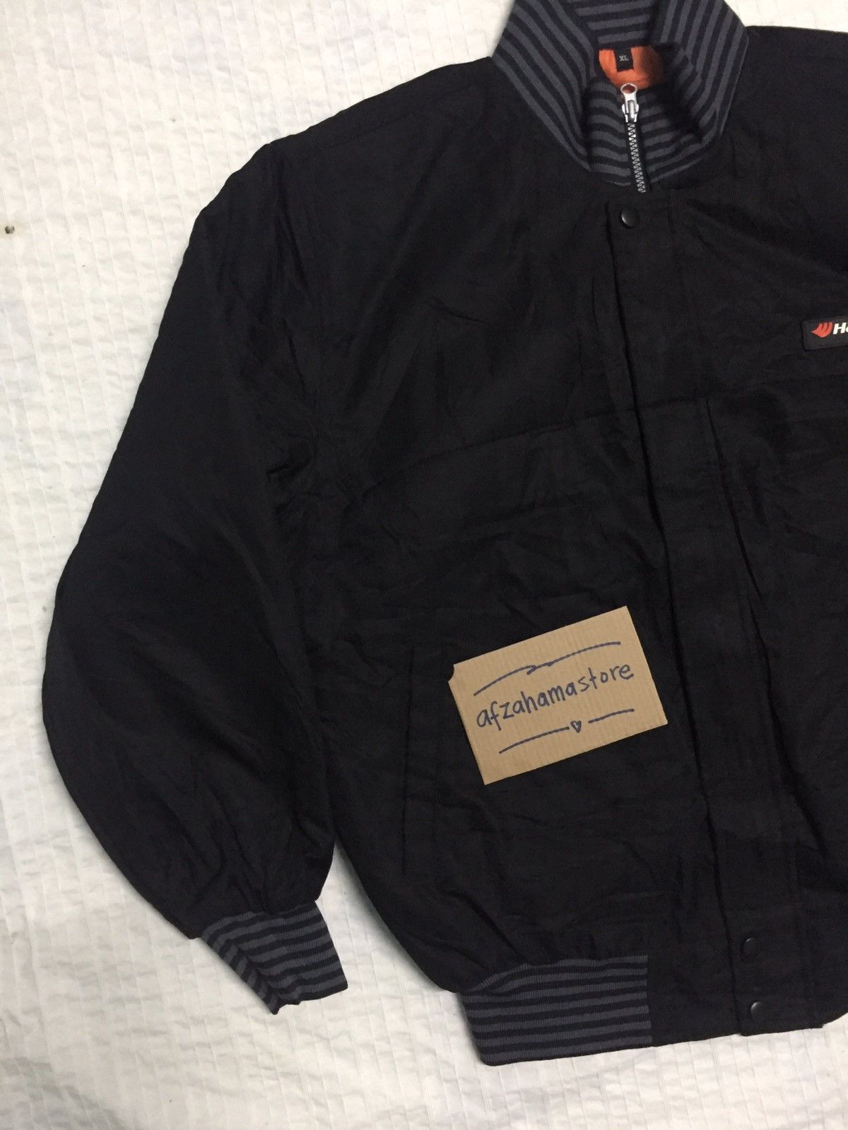 Japanese Brand Hankook Driving Emotion With Stripes Brim Zipper Jacket Size US XL / EU 56 / 4 - 2 Thumbnail