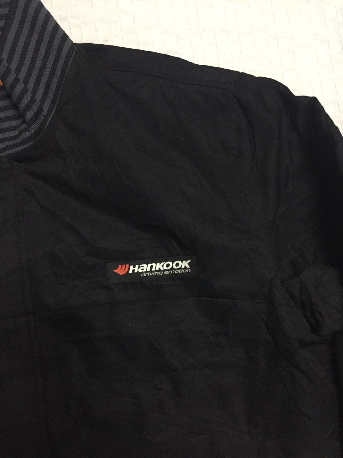 Japanese Brand Hankook Driving Emotion With Stripes Brim Zipper Jacket Size US XL / EU 56 / 4 - 5 Thumbnail