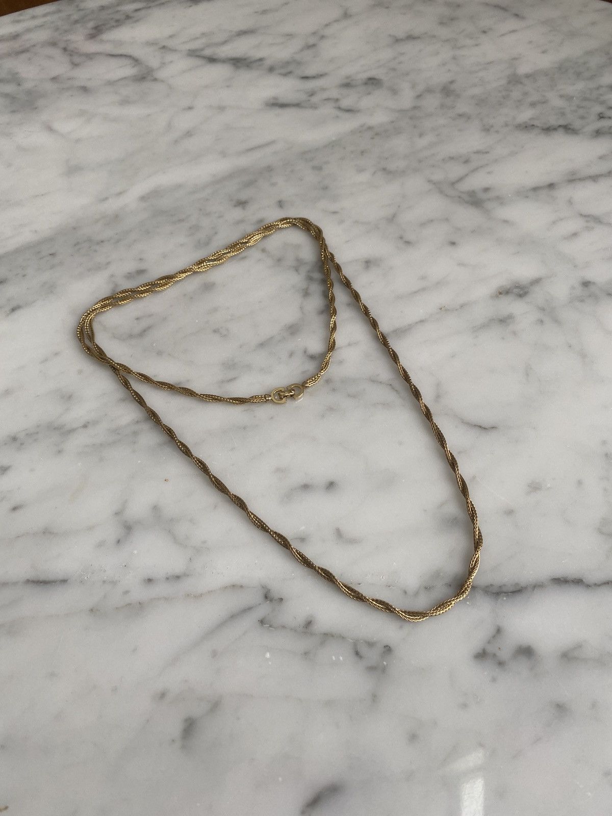 image of Dior 40” Gold Rope Twist Necklace, Men's